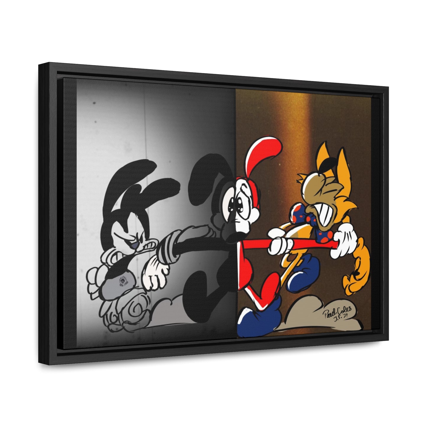 Pick a Side! (Between 2 Worlds) Gallery Canvas Wraps, Horizontal Frame