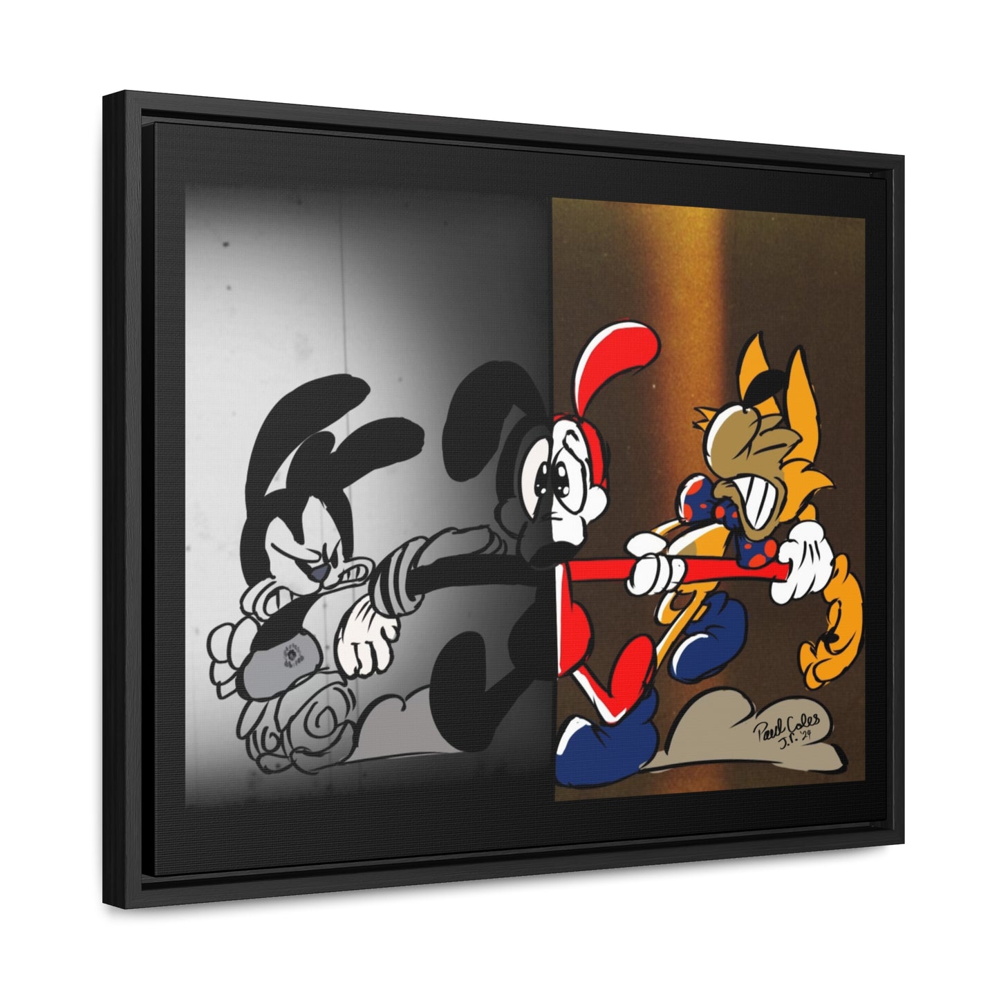 Pick a Side! (Between 2 Worlds) Gallery Canvas Wraps, Horizontal Frame