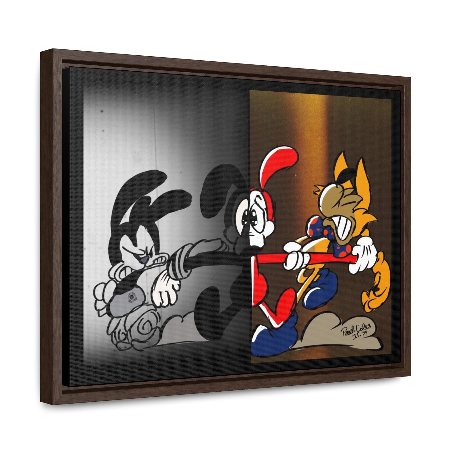 Pick a Side! (Between 2 Worlds) Gallery Canvas Wraps, Horizontal Frame
