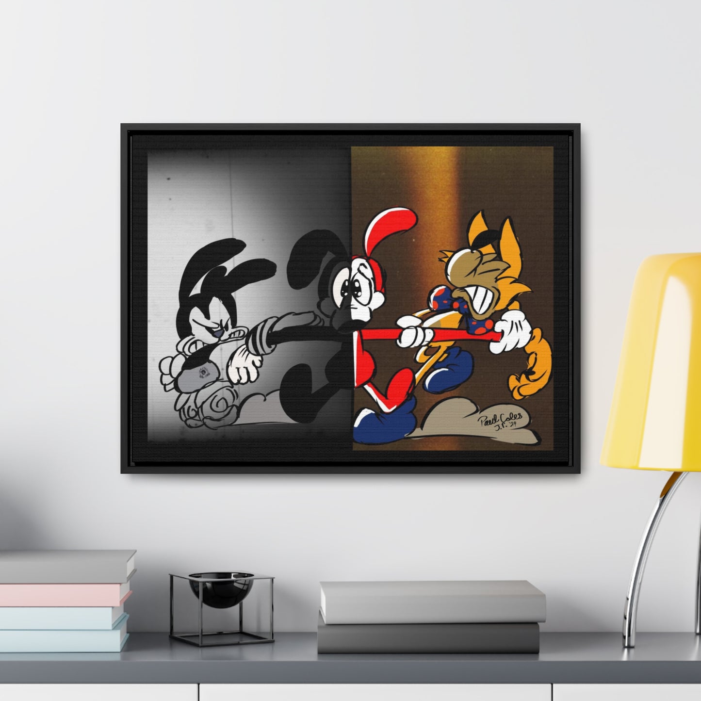 Pick a Side! (Between 2 Worlds) Gallery Canvas Wraps, Horizontal Frame
