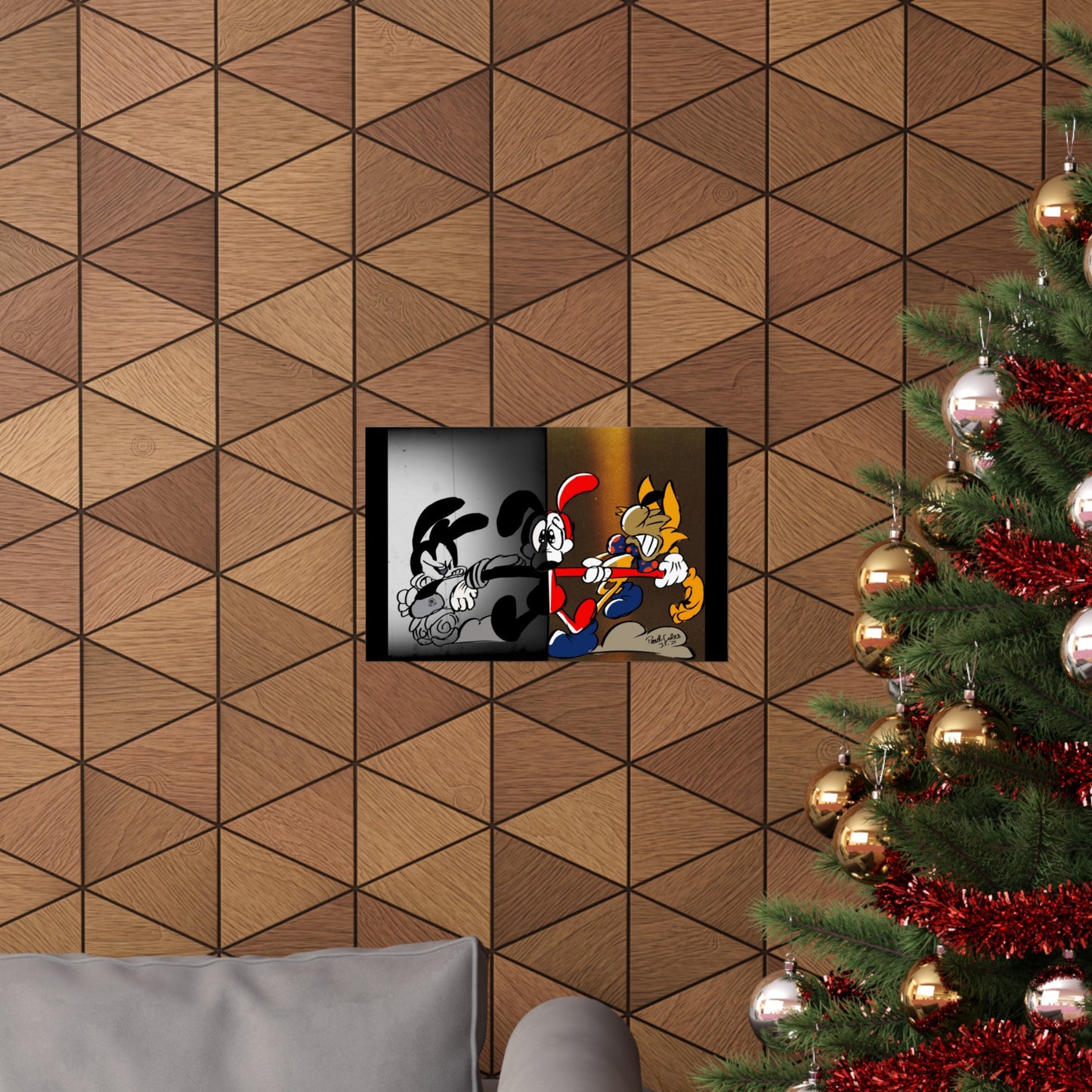 Pick a Side! (Between 2 Worlds) Matte Horizontal Posters