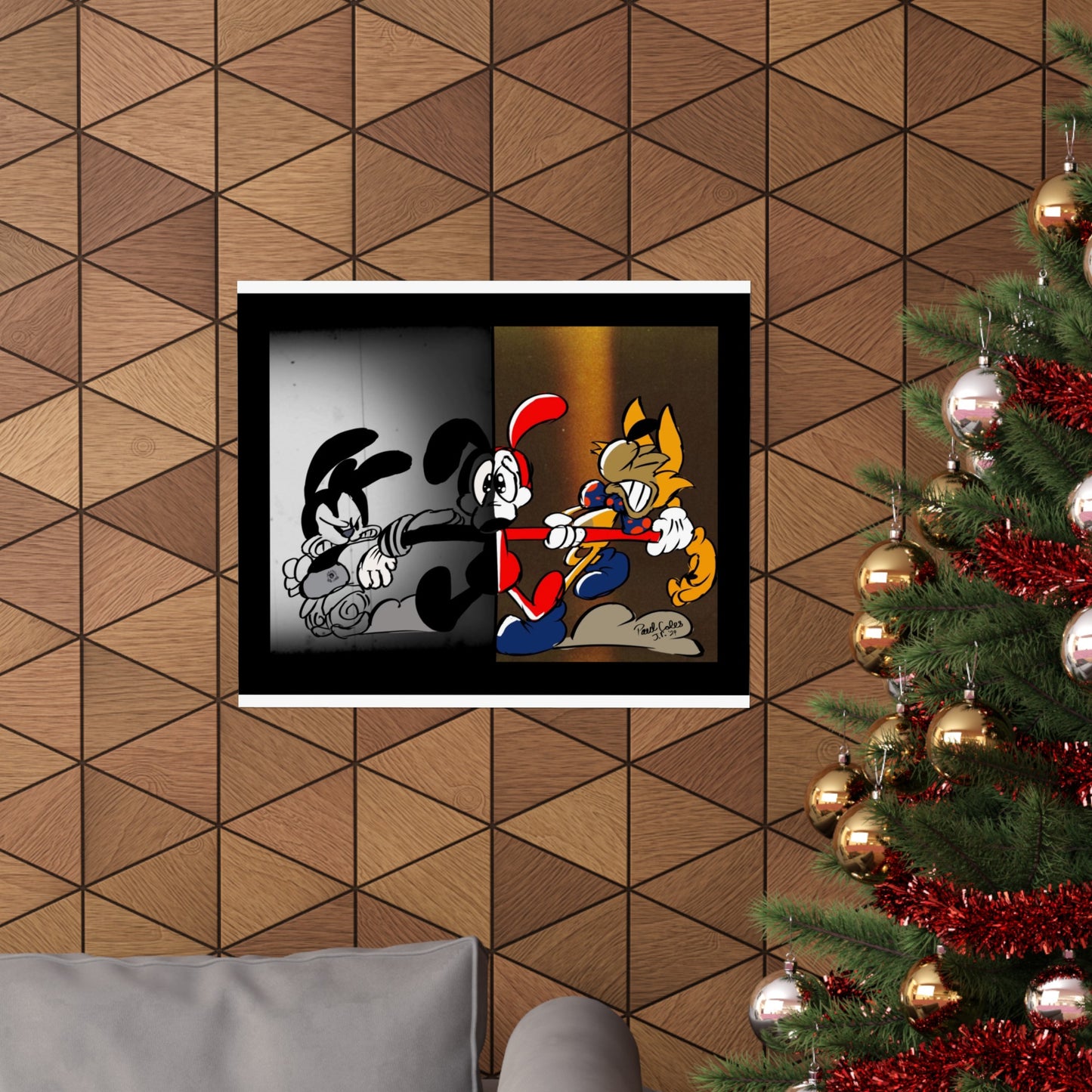 Pick a Side! (Between 2 Worlds) Matte Horizontal Posters