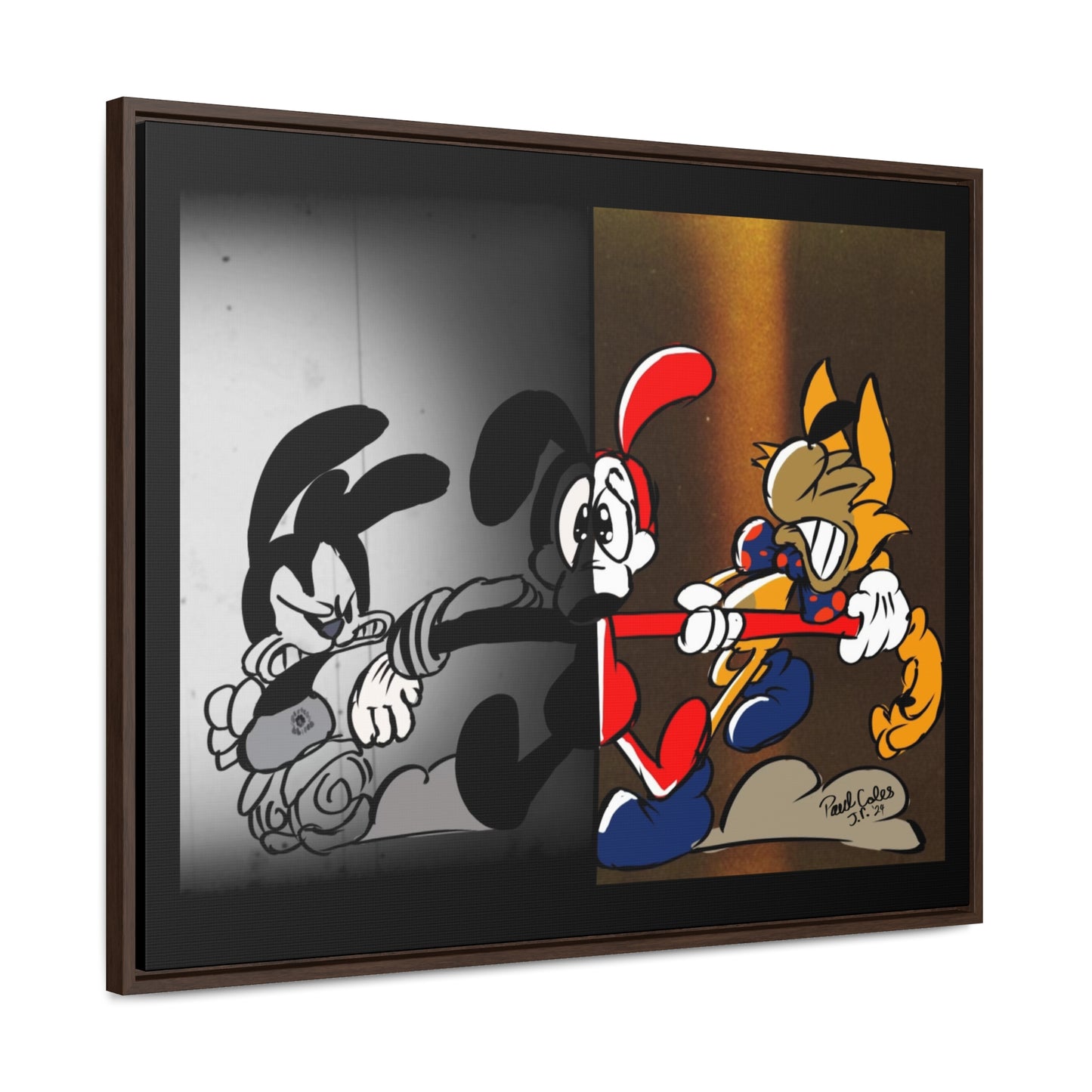 Pick a Side! (Between 2 Worlds) Gallery Canvas Wraps, Horizontal Frame