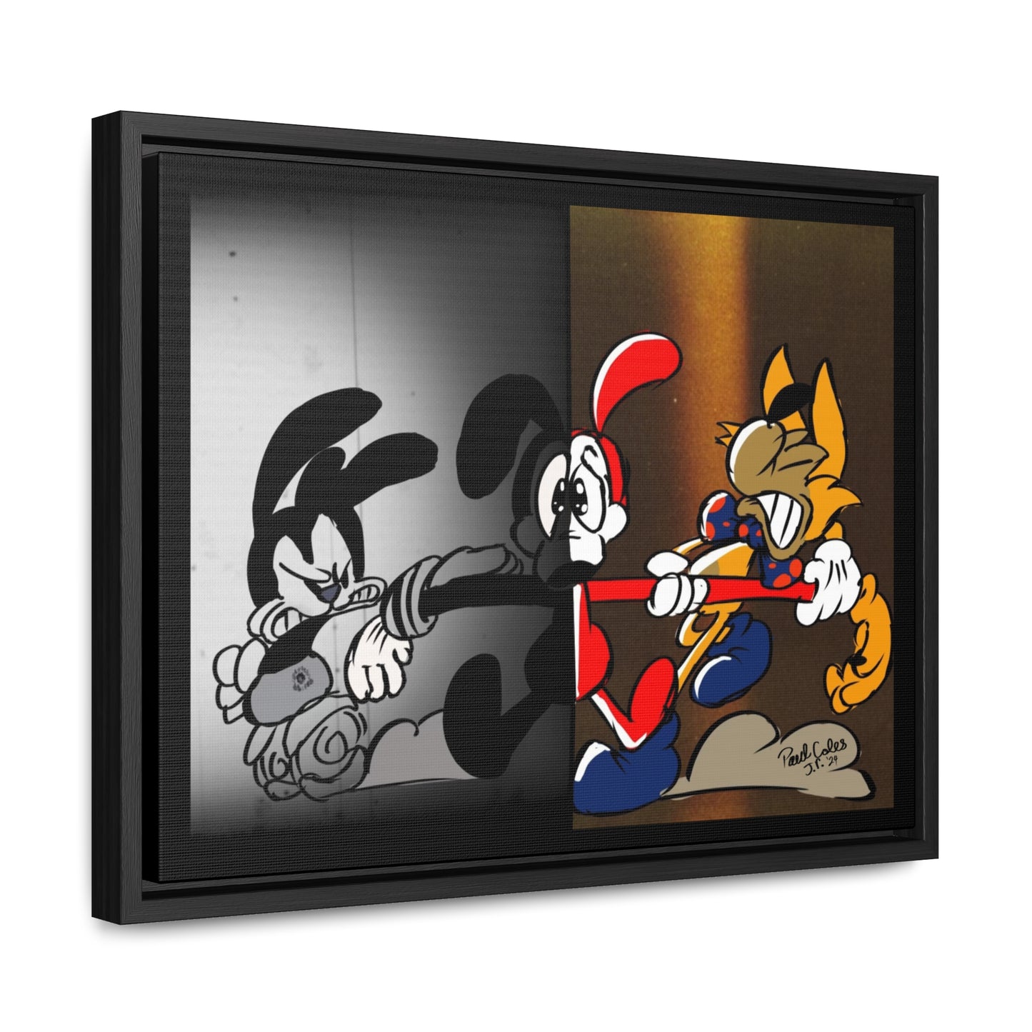 Pick a Side! (Between 2 Worlds) Gallery Canvas Wraps, Horizontal Frame