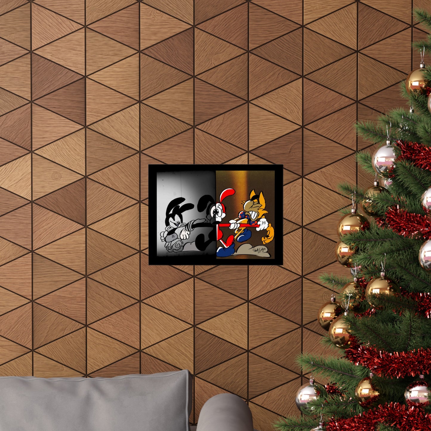 Pick a Side! (Between 2 Worlds) Matte Horizontal Posters