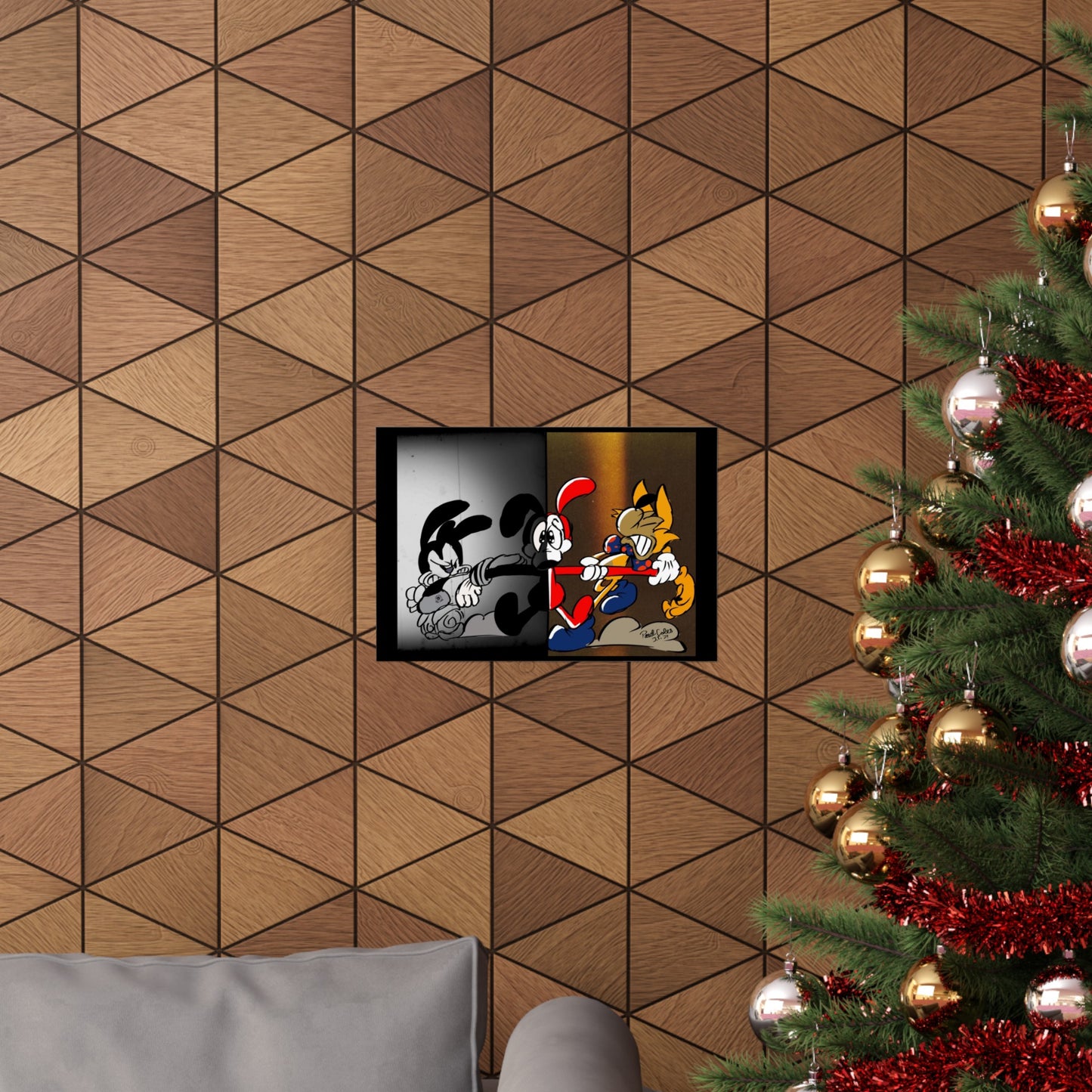Pick a Side! (Between 2 Worlds) Matte Horizontal Posters