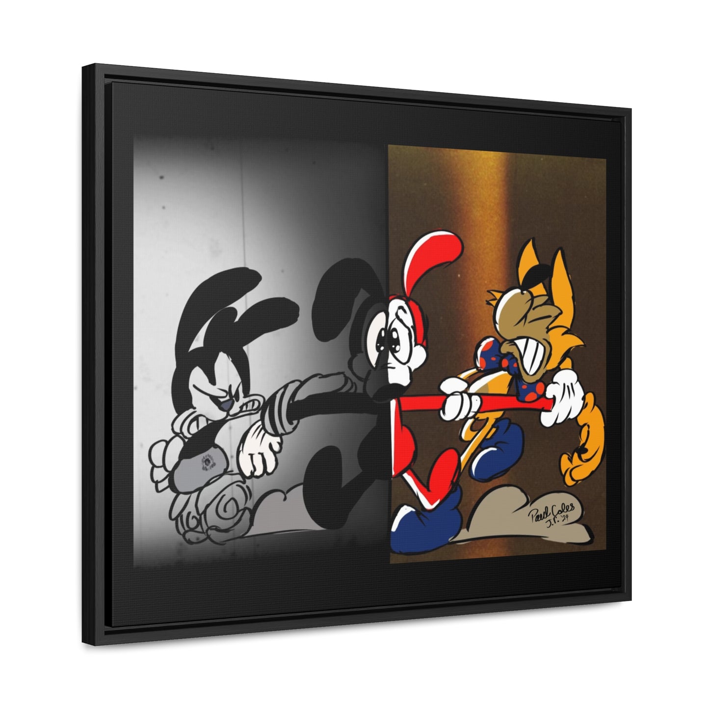 Pick a Side! (Between 2 Worlds) Gallery Canvas Wraps, Horizontal Frame