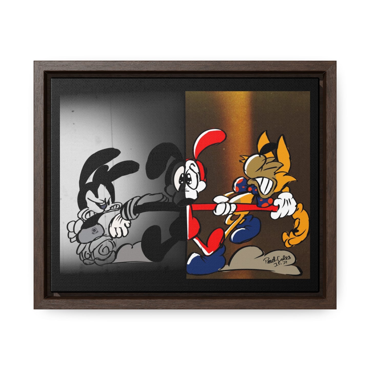 Pick a Side! (Between 2 Worlds) Gallery Canvas Wraps, Horizontal Frame