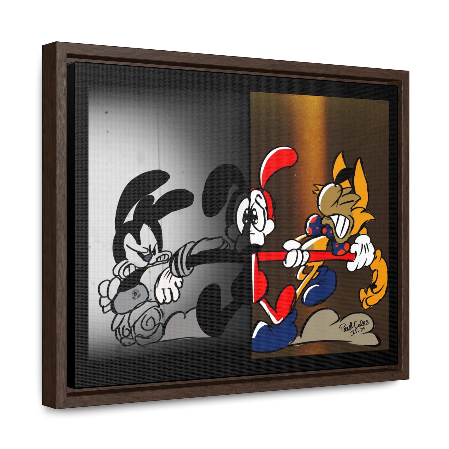 Pick a Side! (Between 2 Worlds) Gallery Canvas Wraps, Horizontal Frame