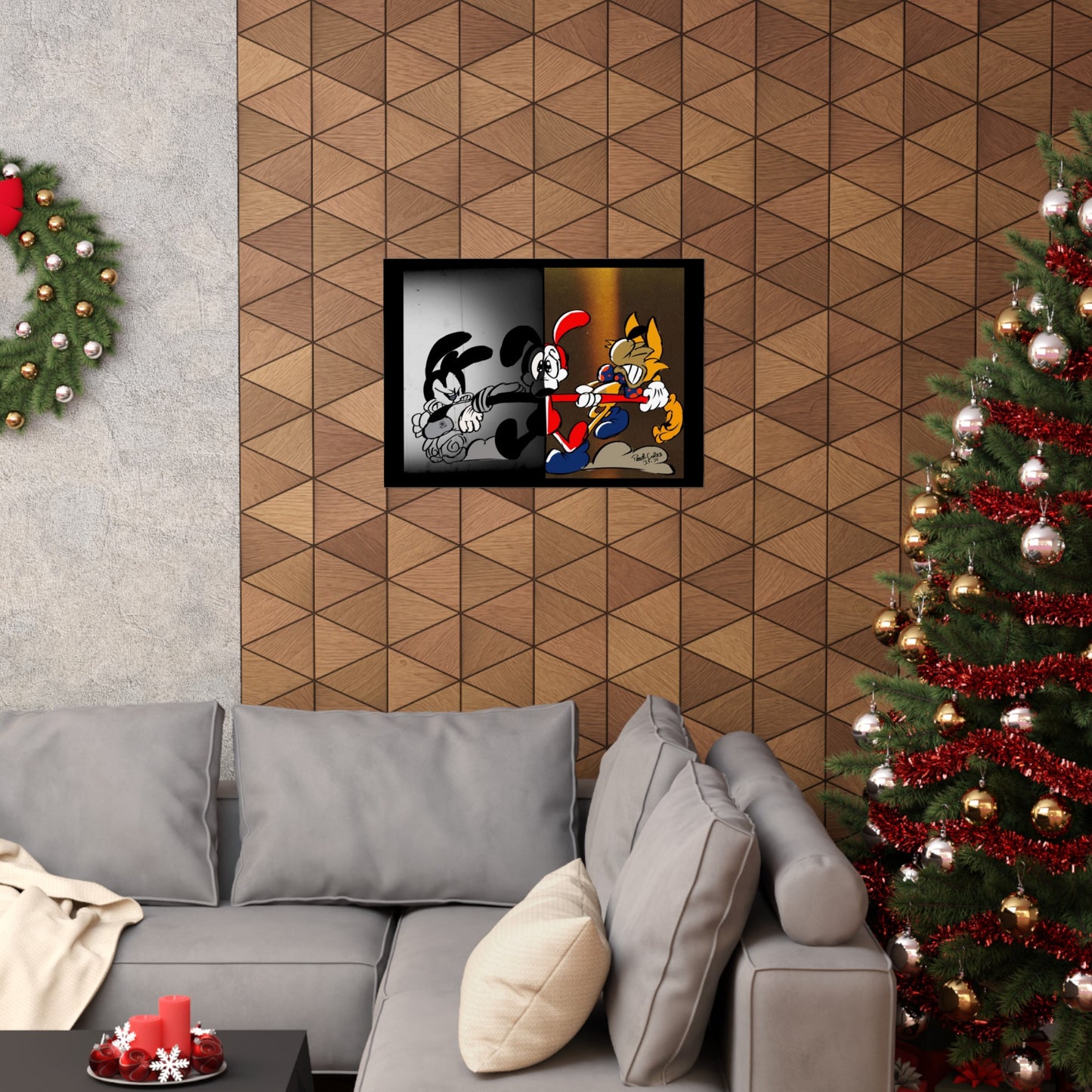 Pick a Side! (Between 2 Worlds) Matte Horizontal Posters
