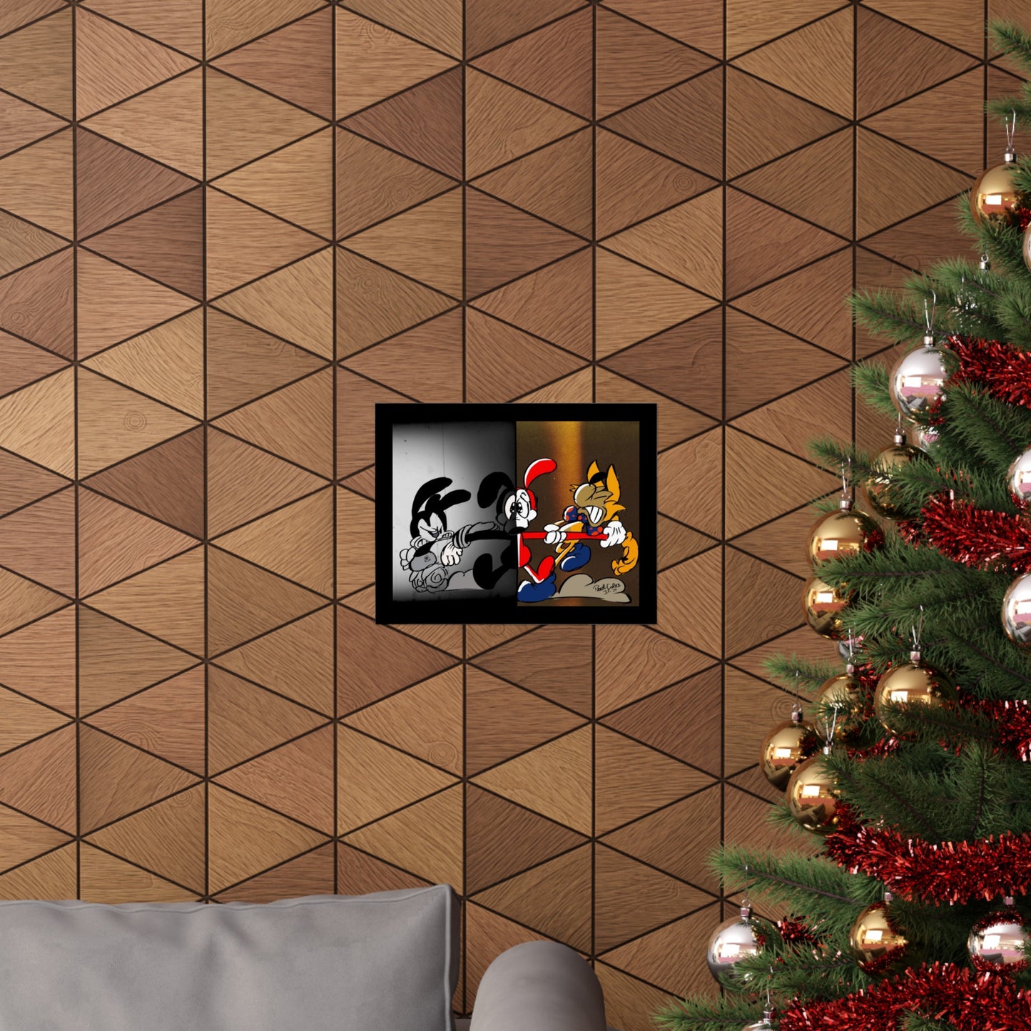 Pick a Side! (Between 2 Worlds) Matte Horizontal Posters