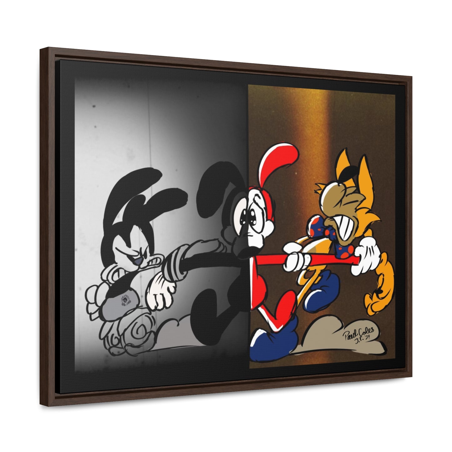 Pick a Side! (Between 2 Worlds) Gallery Canvas Wraps, Horizontal Frame