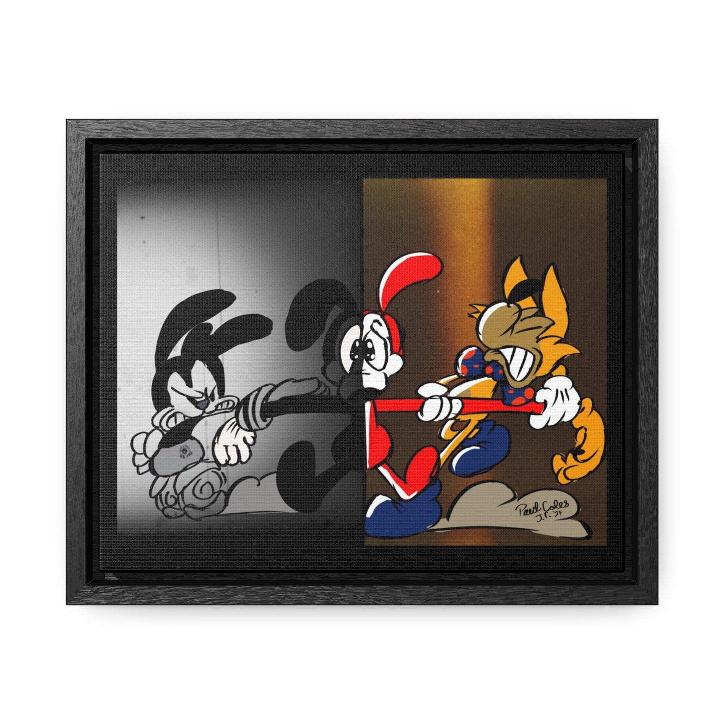Pick a Side! (Between 2 Worlds) Gallery Canvas Wraps, Horizontal Frame