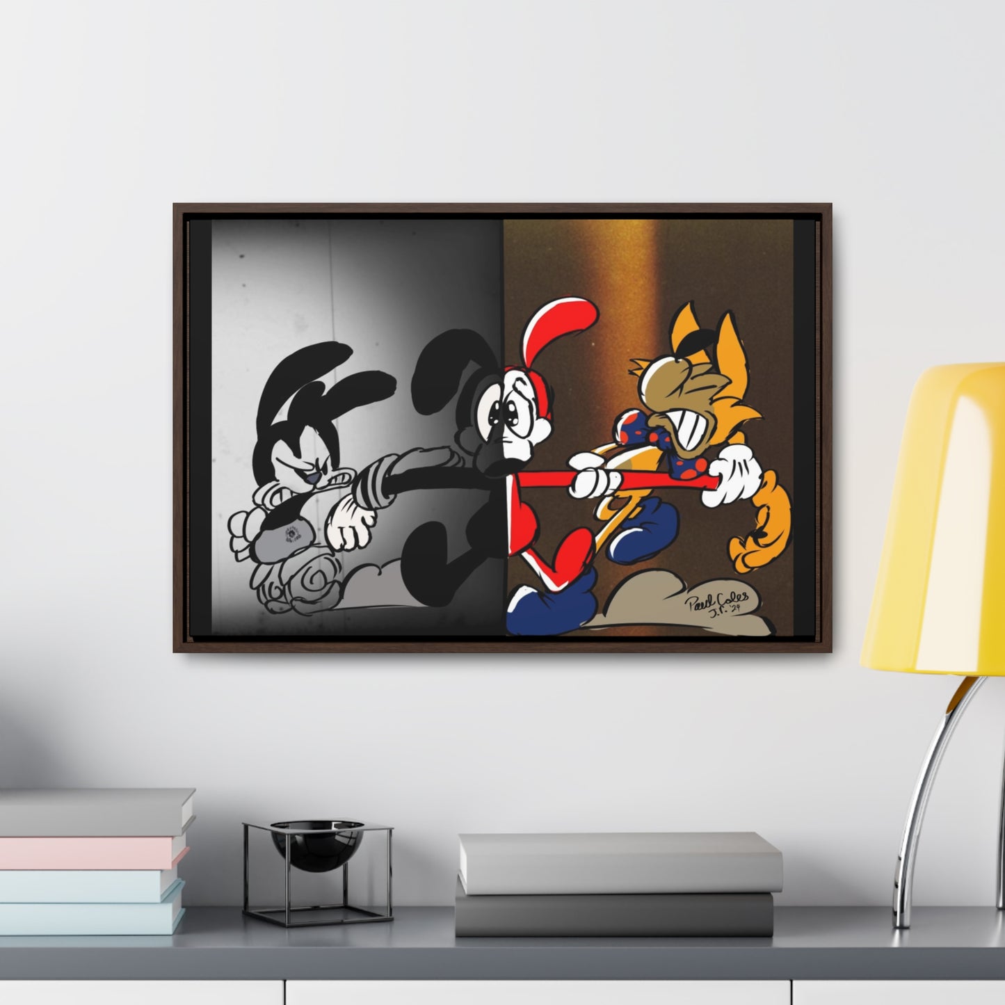 Pick a Side! (Between 2 Worlds) Gallery Canvas Wraps, Horizontal Frame