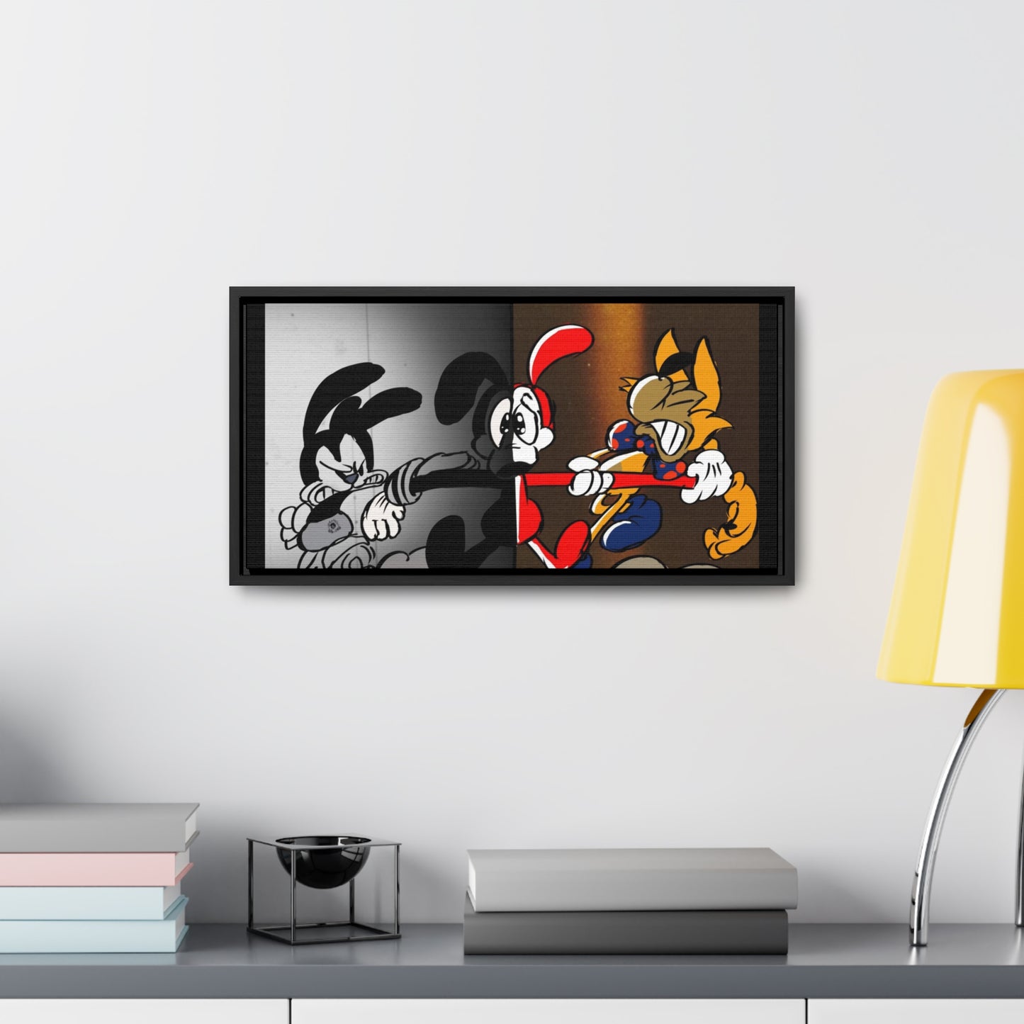 Pick a Side! (Between 2 Worlds) Gallery Canvas Wraps, Horizontal Frame