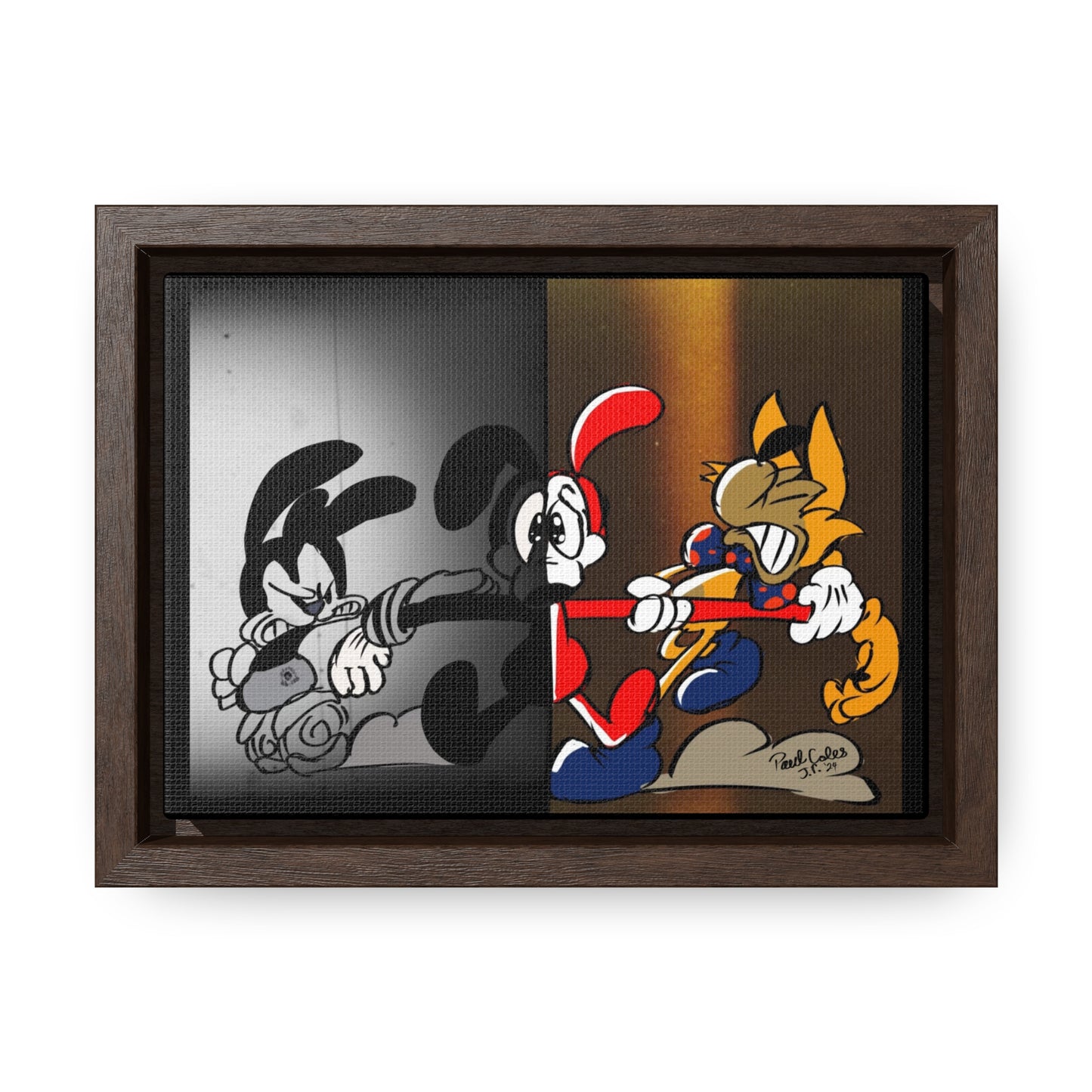 Pick a Side! (Between 2 Worlds) Gallery Canvas Wraps, Horizontal Frame
