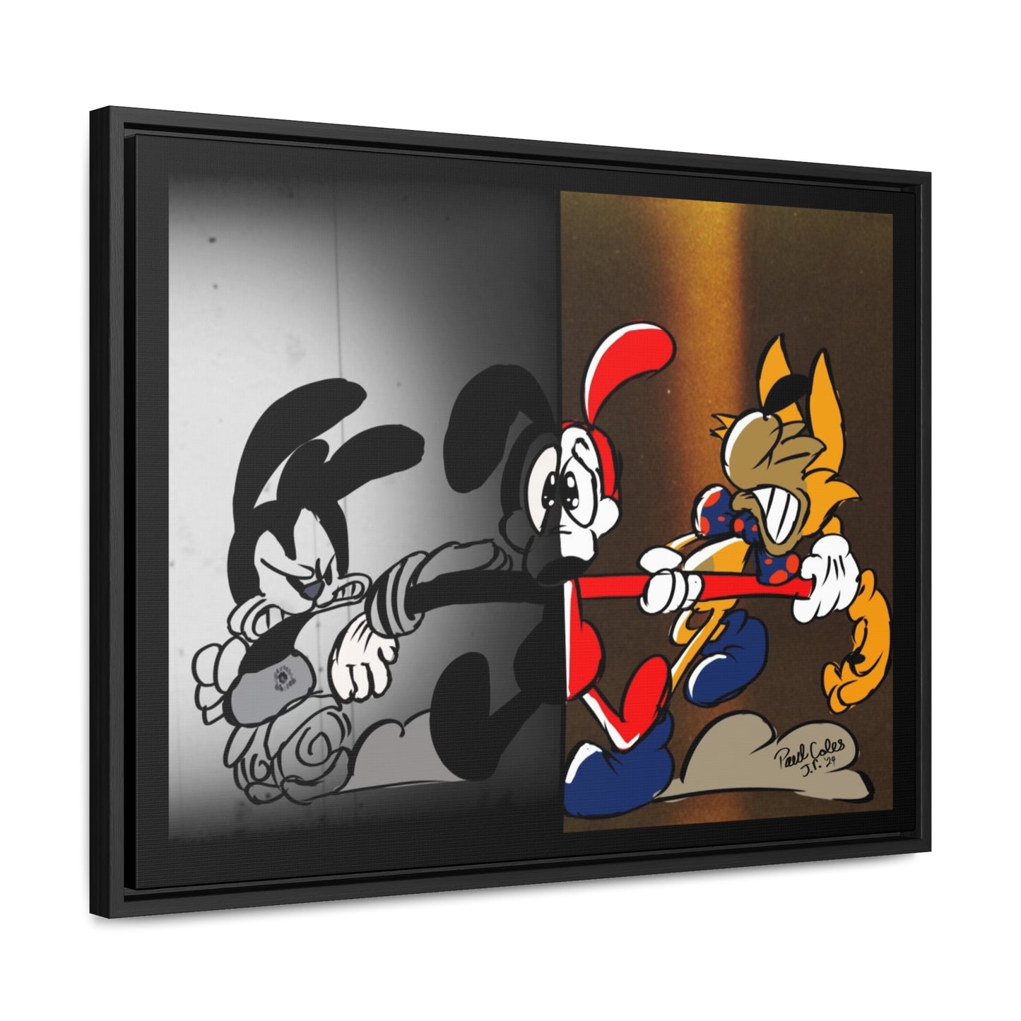 Pick a Side! (Between 2 Worlds) Gallery Canvas Wraps, Horizontal Frame