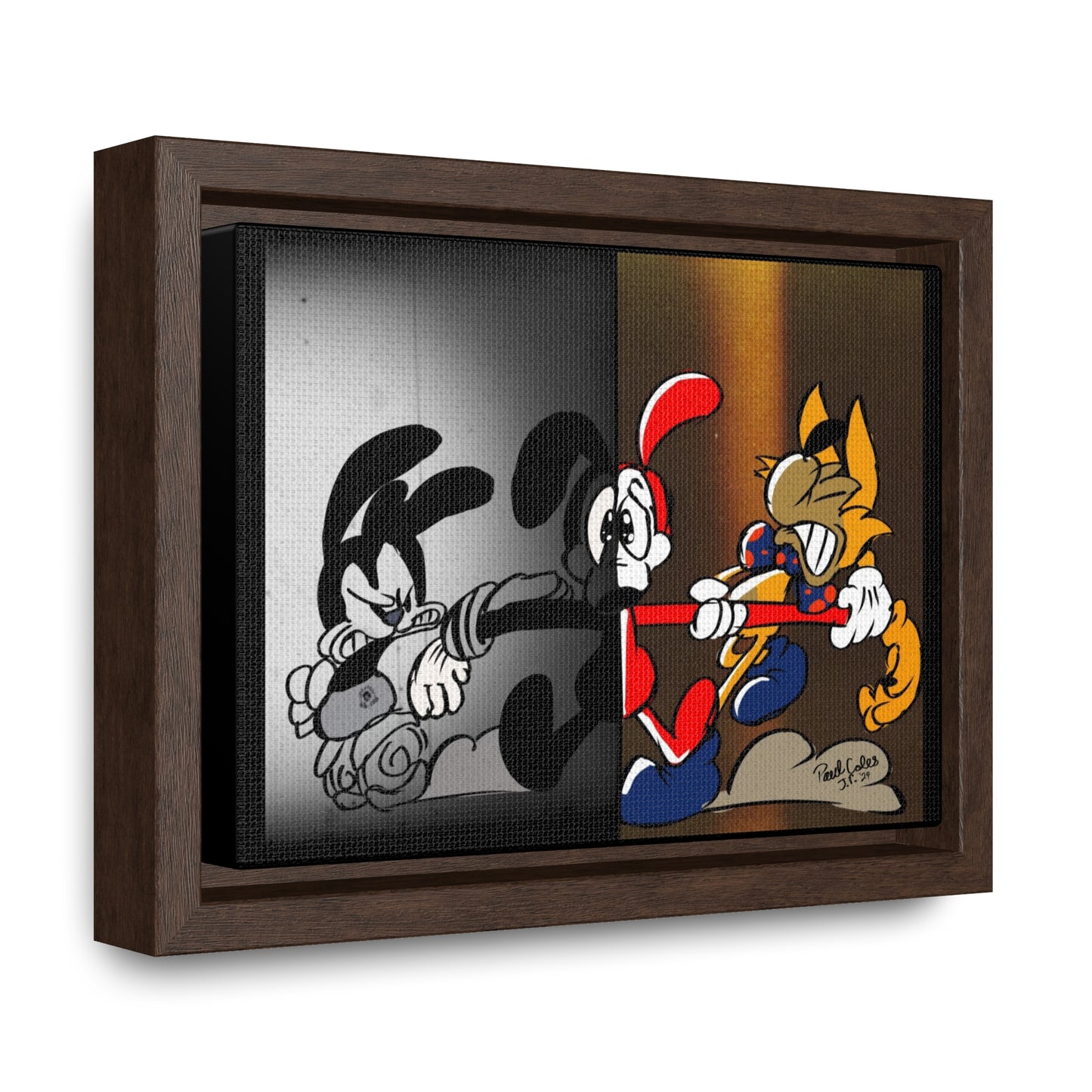 Pick a Side! (Between 2 Worlds) Gallery Canvas Wraps, Horizontal Frame