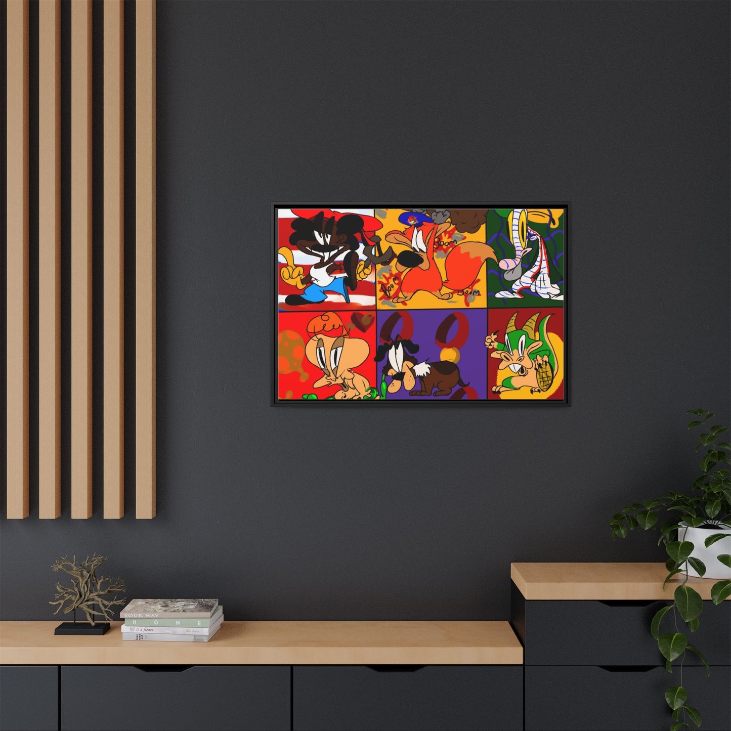 All My Fellas Matte Canvas Framed Wall Art