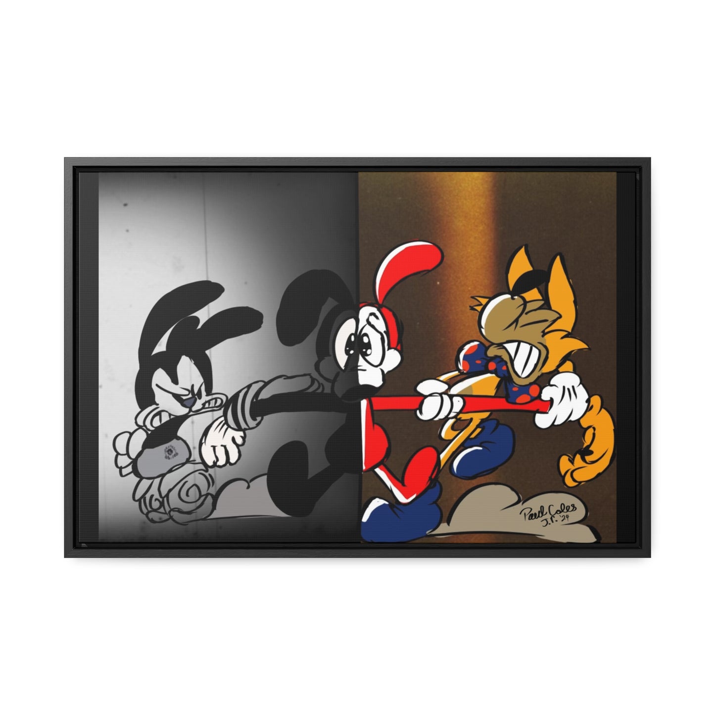 Pick a Side! (Between 2 Worlds) Gallery Canvas Wraps, Horizontal Frame