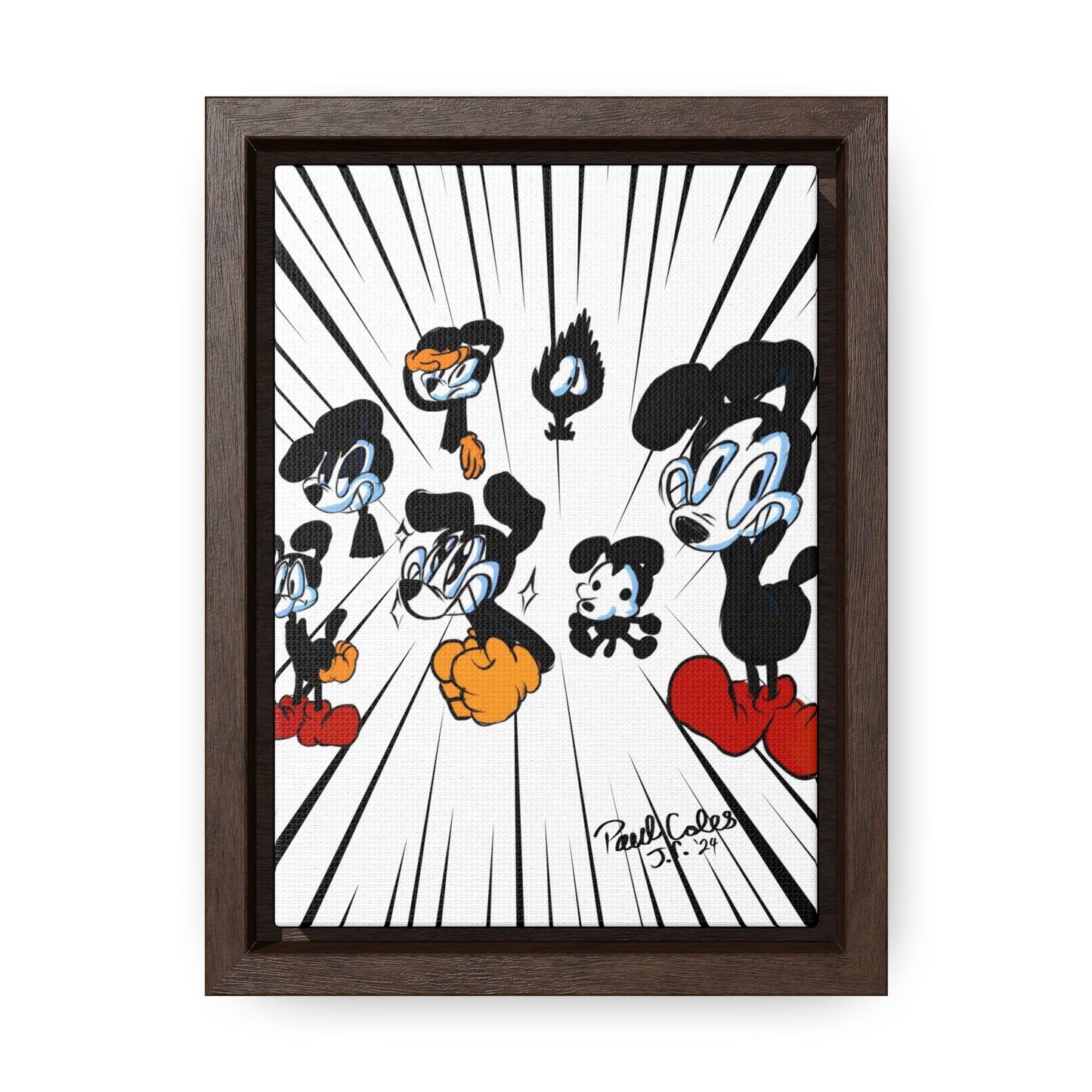 Puppy Love (Rubberhose) Gallery Canvas Wraps, Vertical Frame