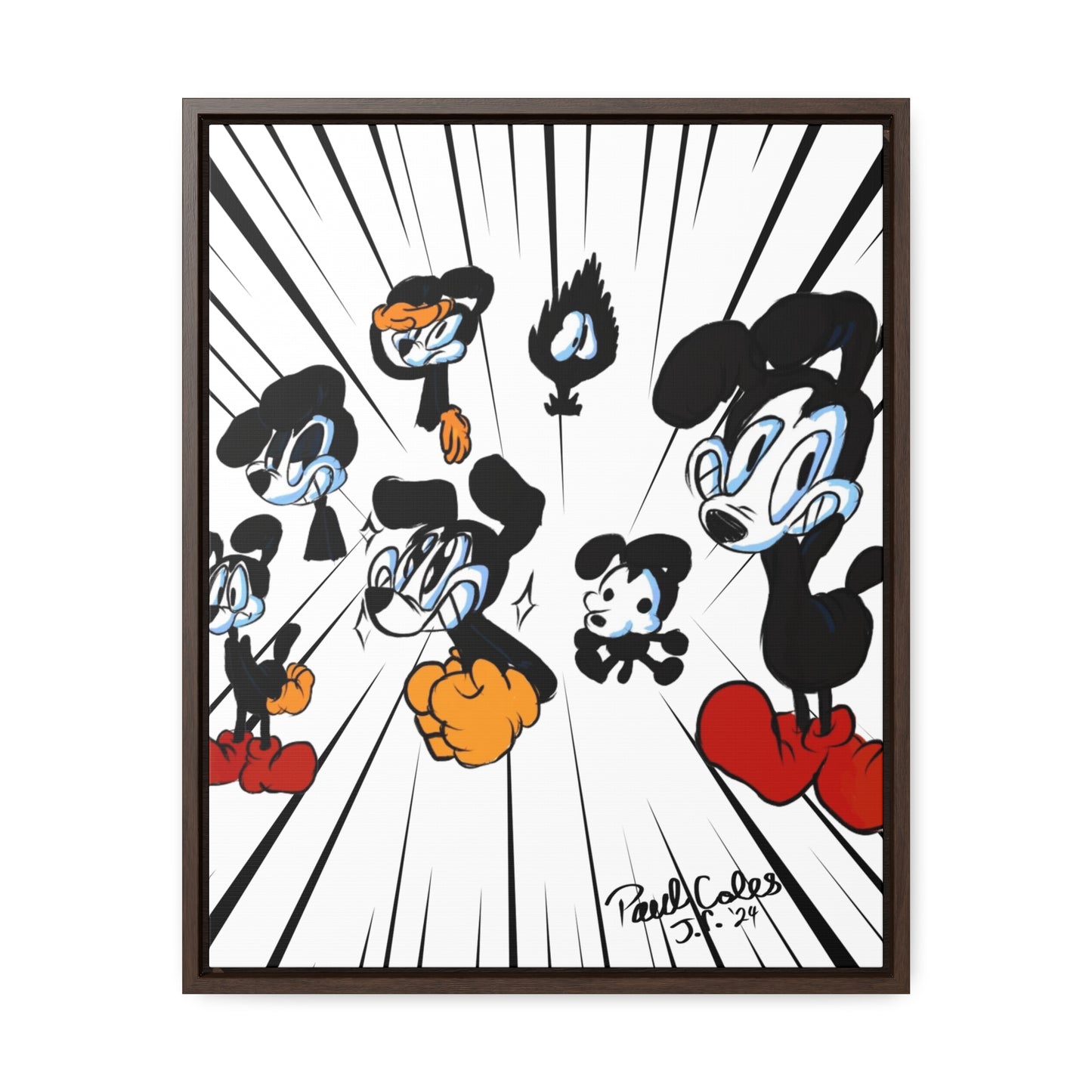 Puppy Love (Rubberhose) Gallery Canvas Wraps, Vertical Frame