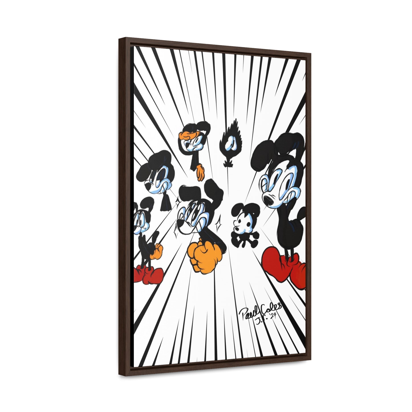 Puppy Love (Rubberhose) Gallery Canvas Wraps, Vertical Frame