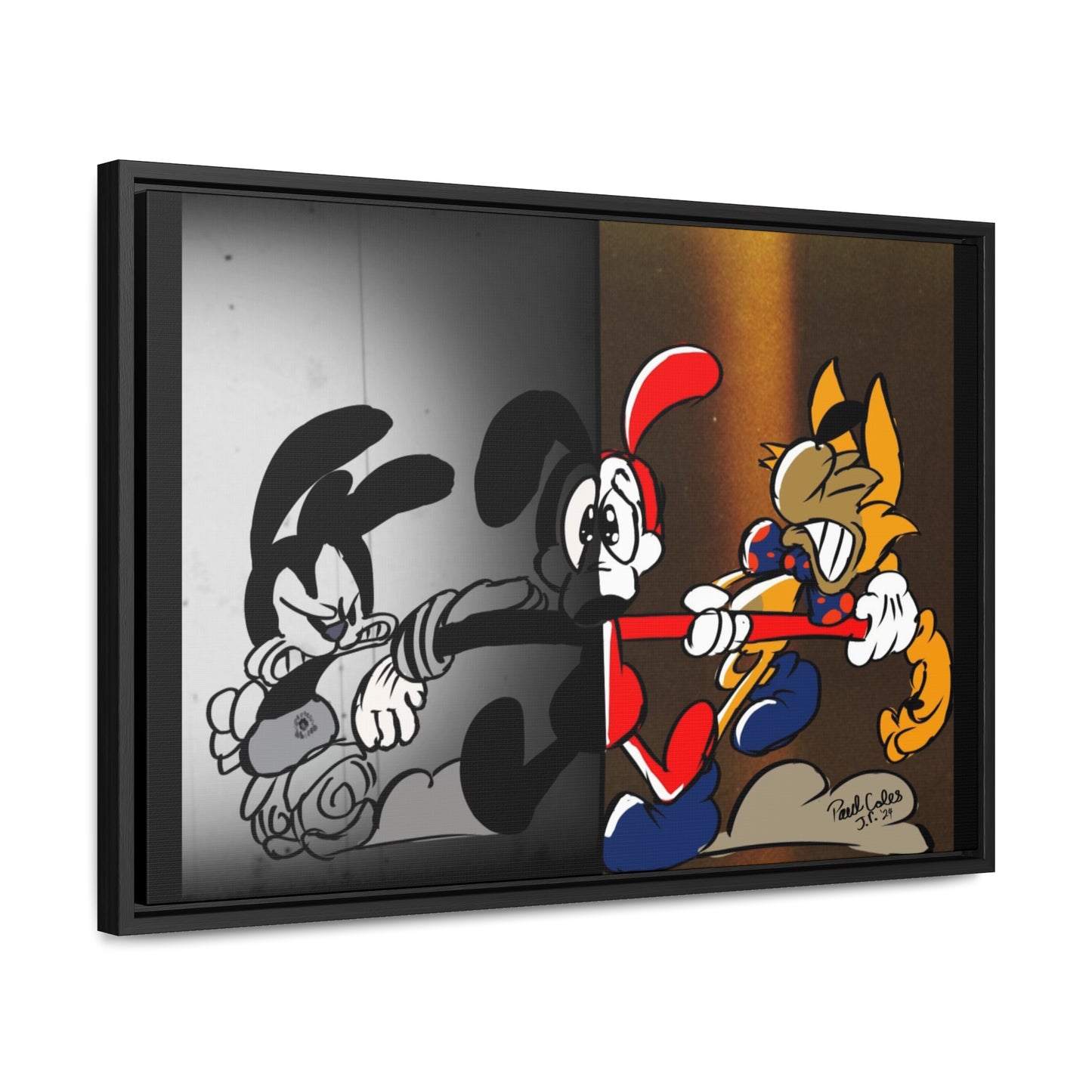 Pick a Side! (Between 2 Worlds) Gallery Canvas Wraps, Horizontal Frame