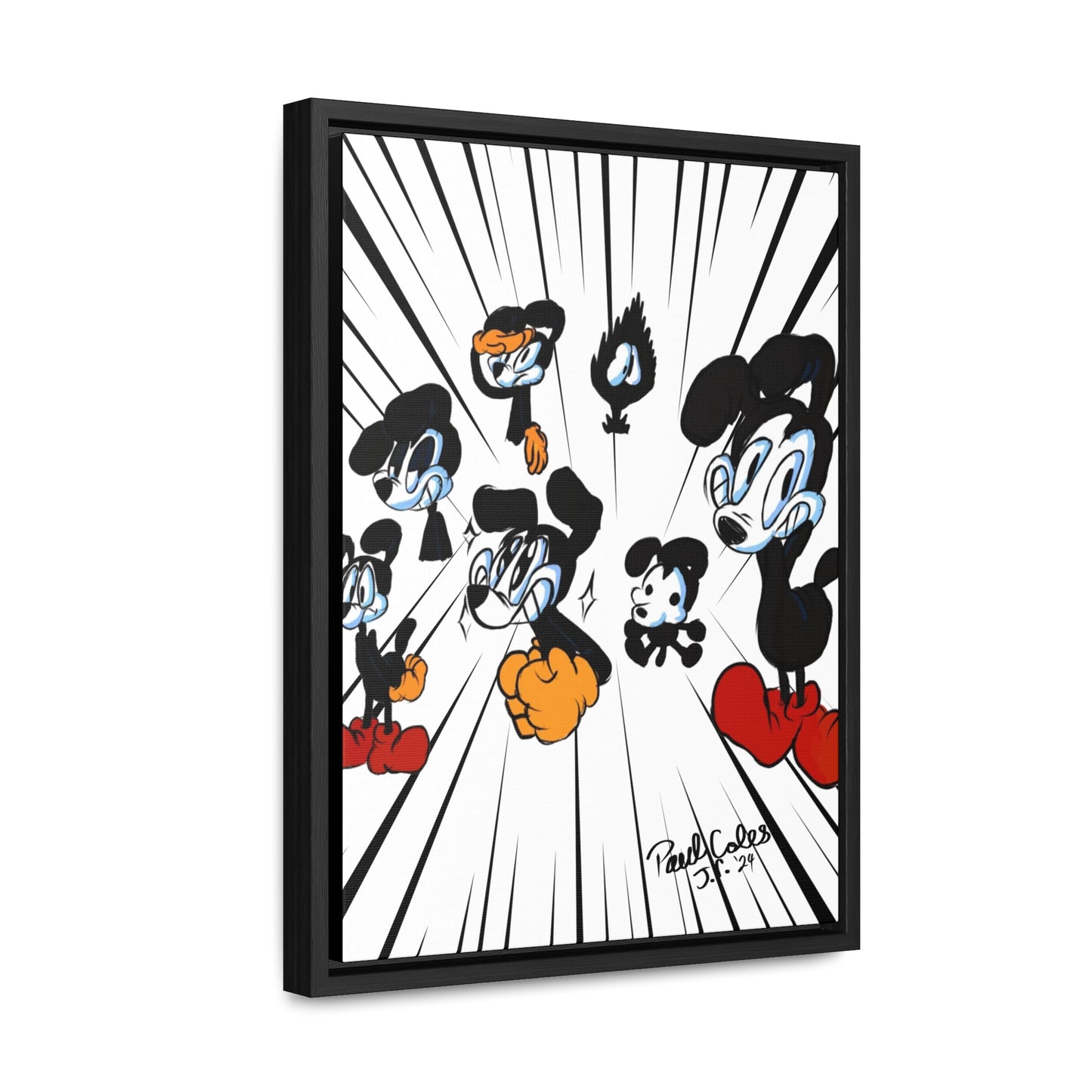 Puppy Love (Rubberhose) Gallery Canvas Wraps, Vertical Frame