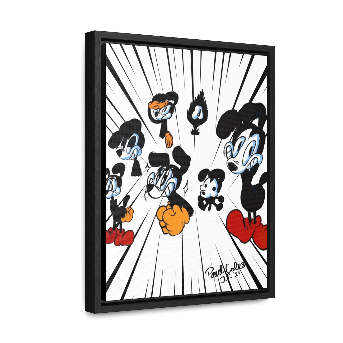 Puppy Love (Rubberhose) Gallery Canvas Wraps, Vertical Frame