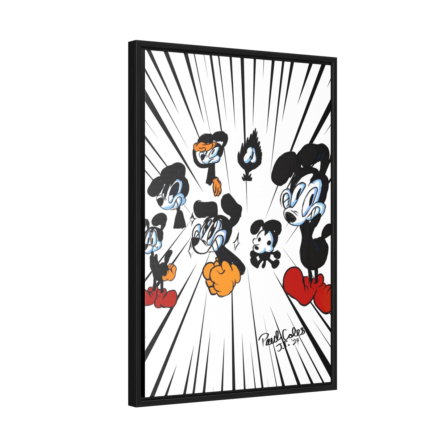 Puppy Love (Rubberhose) Gallery Canvas Wraps, Vertical Frame