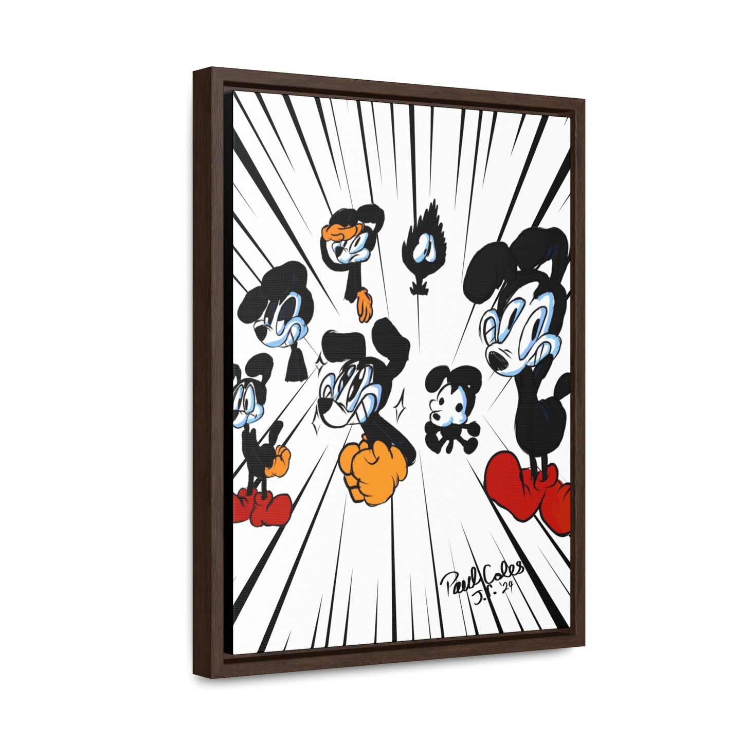 Puppy Love (Rubberhose) Gallery Canvas Wraps, Vertical Frame