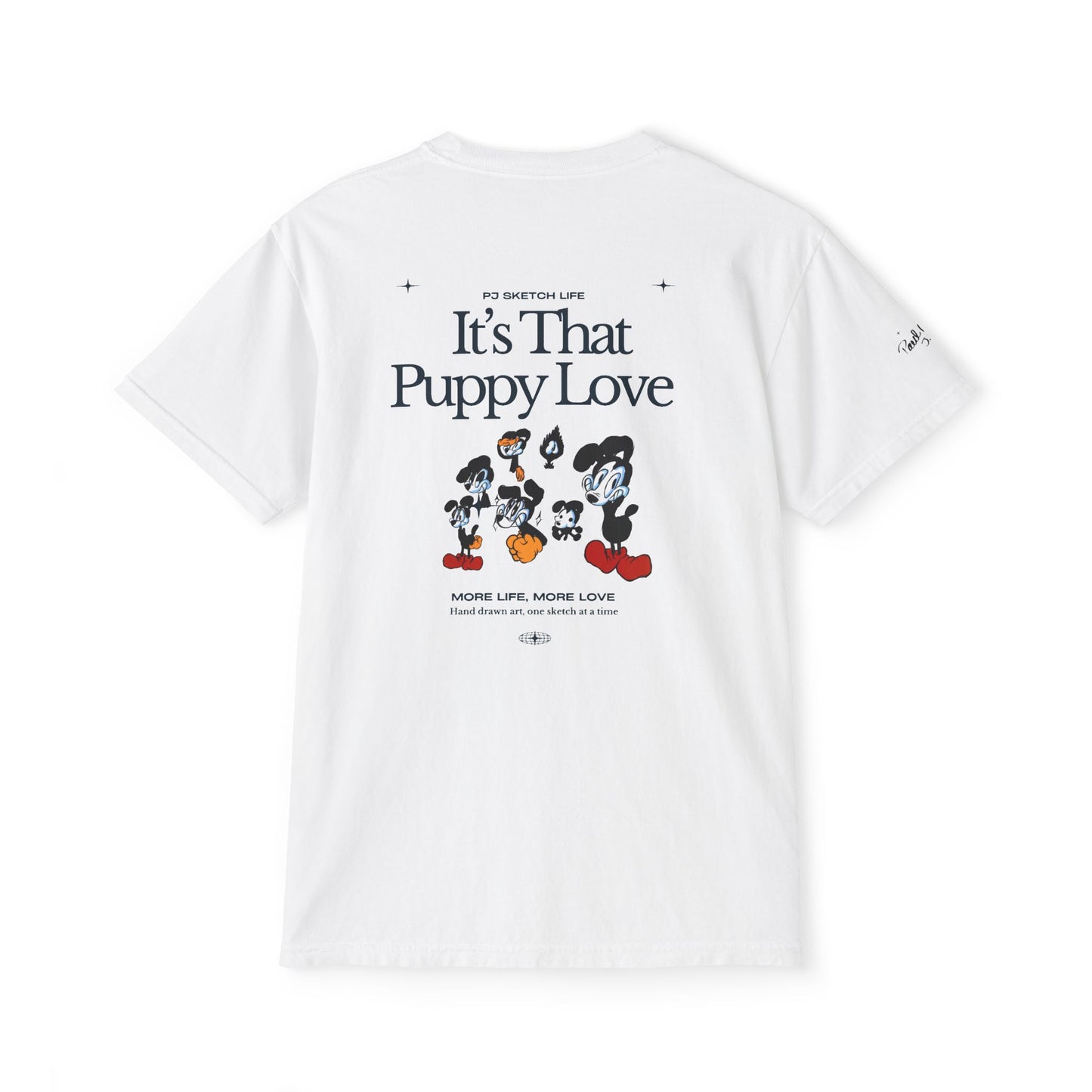 "It's that Puppy Love" Pocket /Signature Unisex Garment-Dyed Pocket T-Shirt