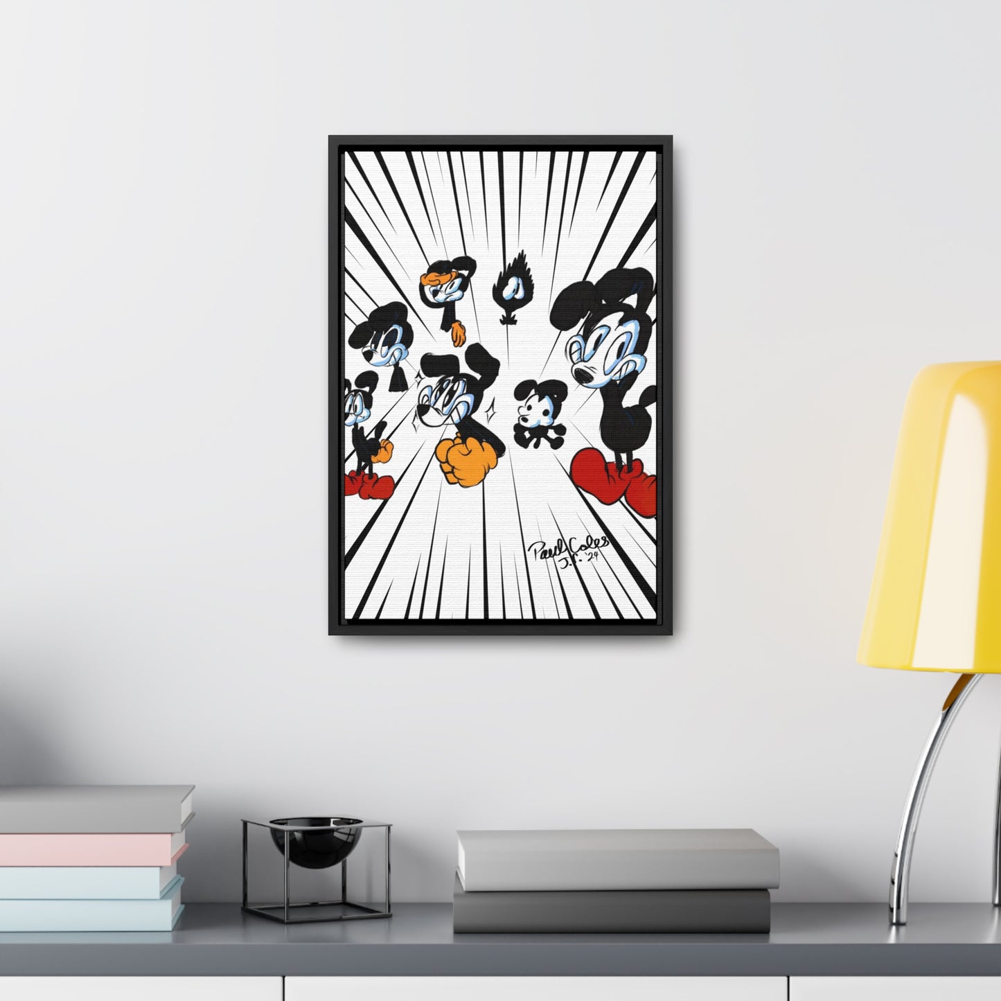 Puppy Love (Rubberhose) Gallery Canvas Wraps, Vertical Frame