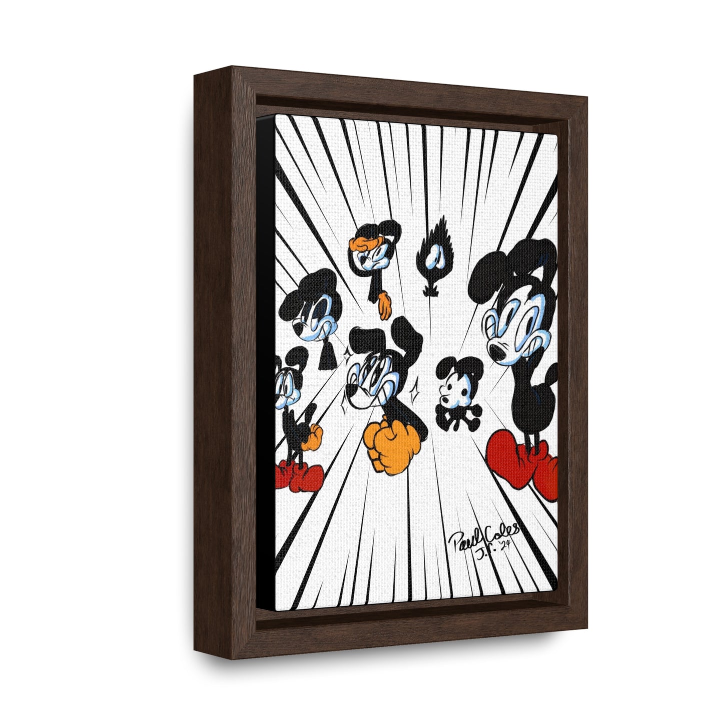 Puppy Love (Rubberhose) Gallery Canvas Wraps, Vertical Frame