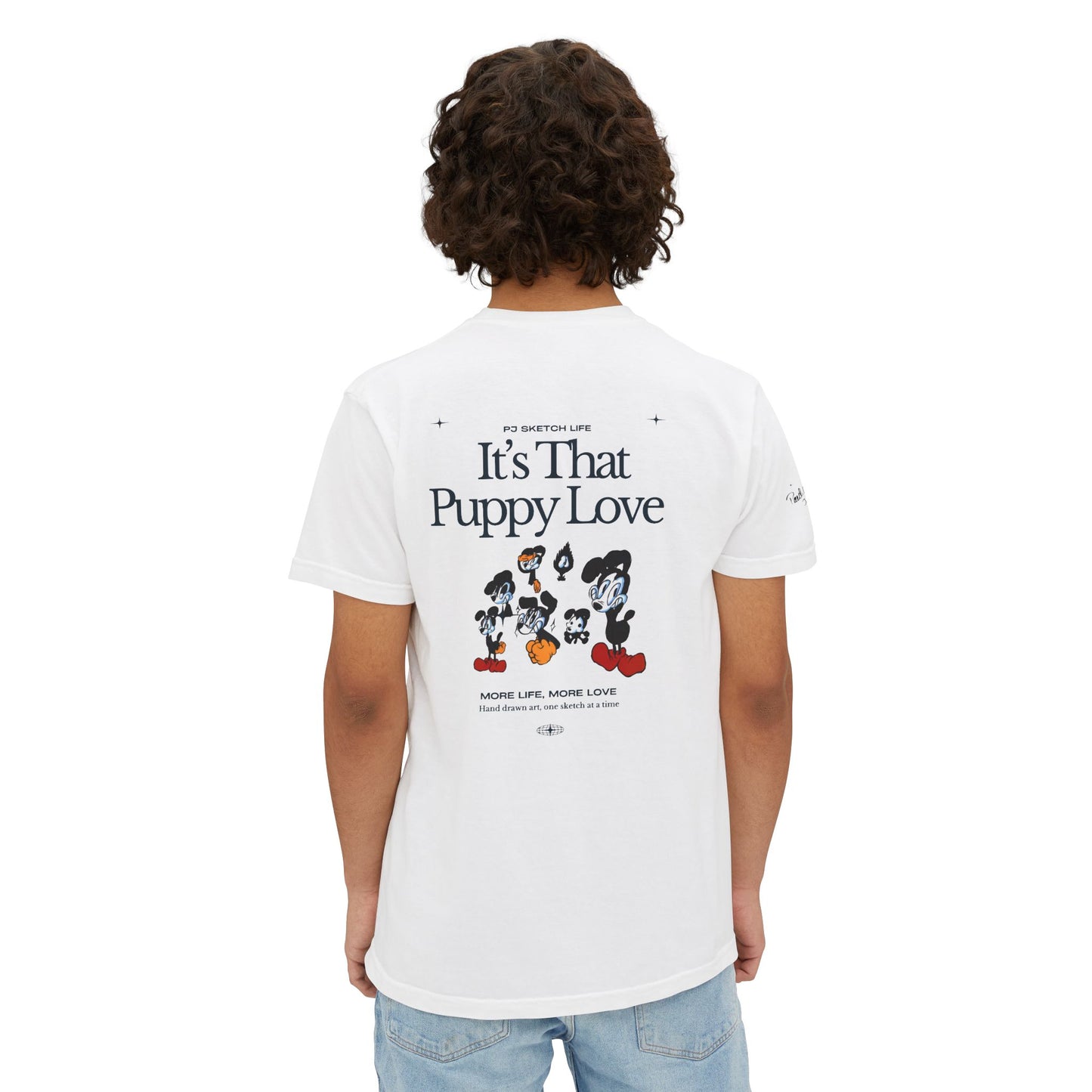 "It's that Puppy Love" Pocket /Signature Unisex Garment-Dyed Pocket T-Shirt