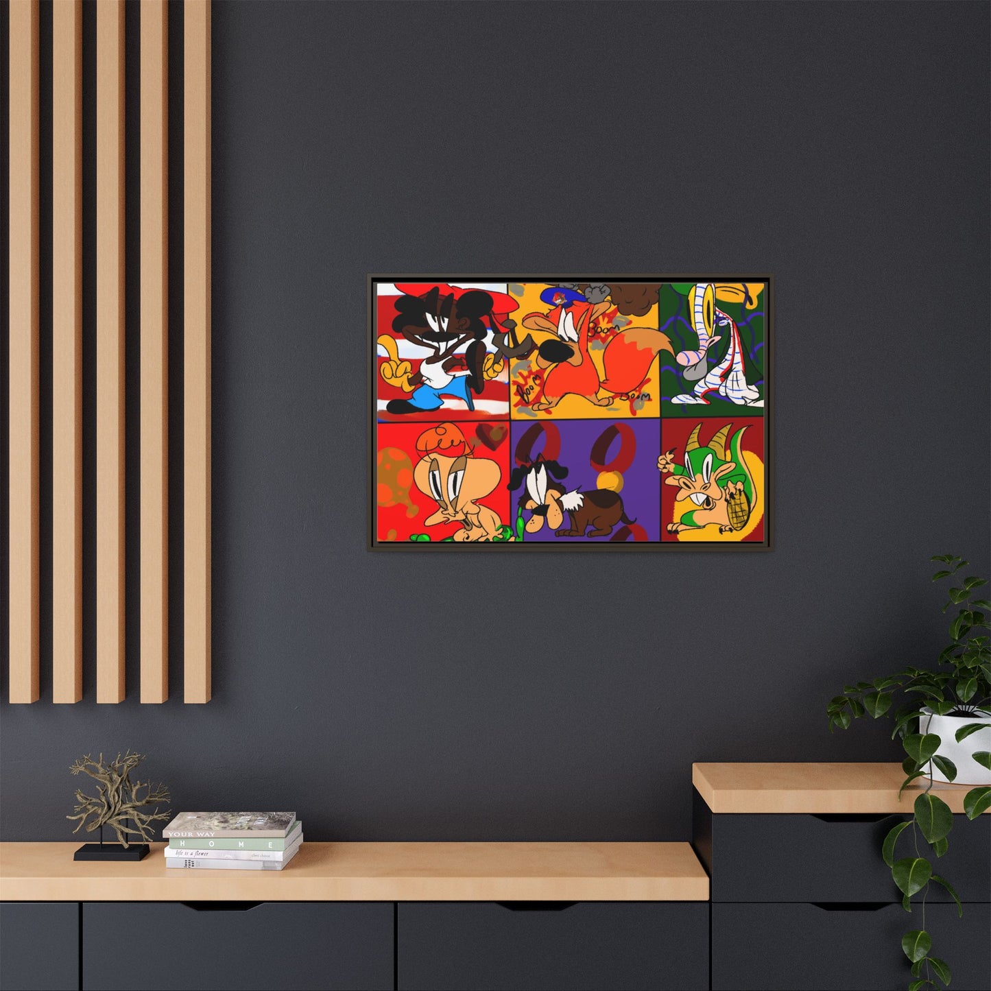 All My Fellas Matte Canvas Framed Wall Art