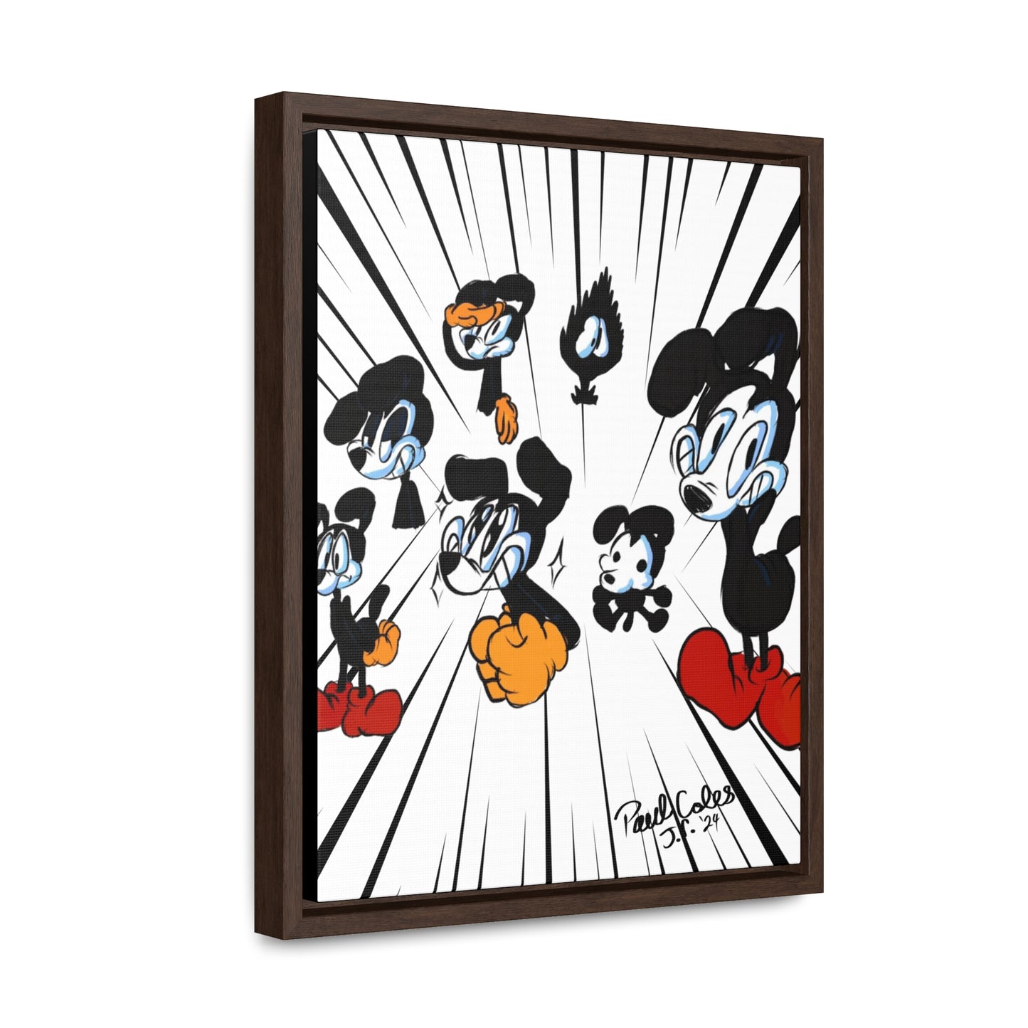 Puppy Love (Rubberhose) Gallery Canvas Wraps, Vertical Frame