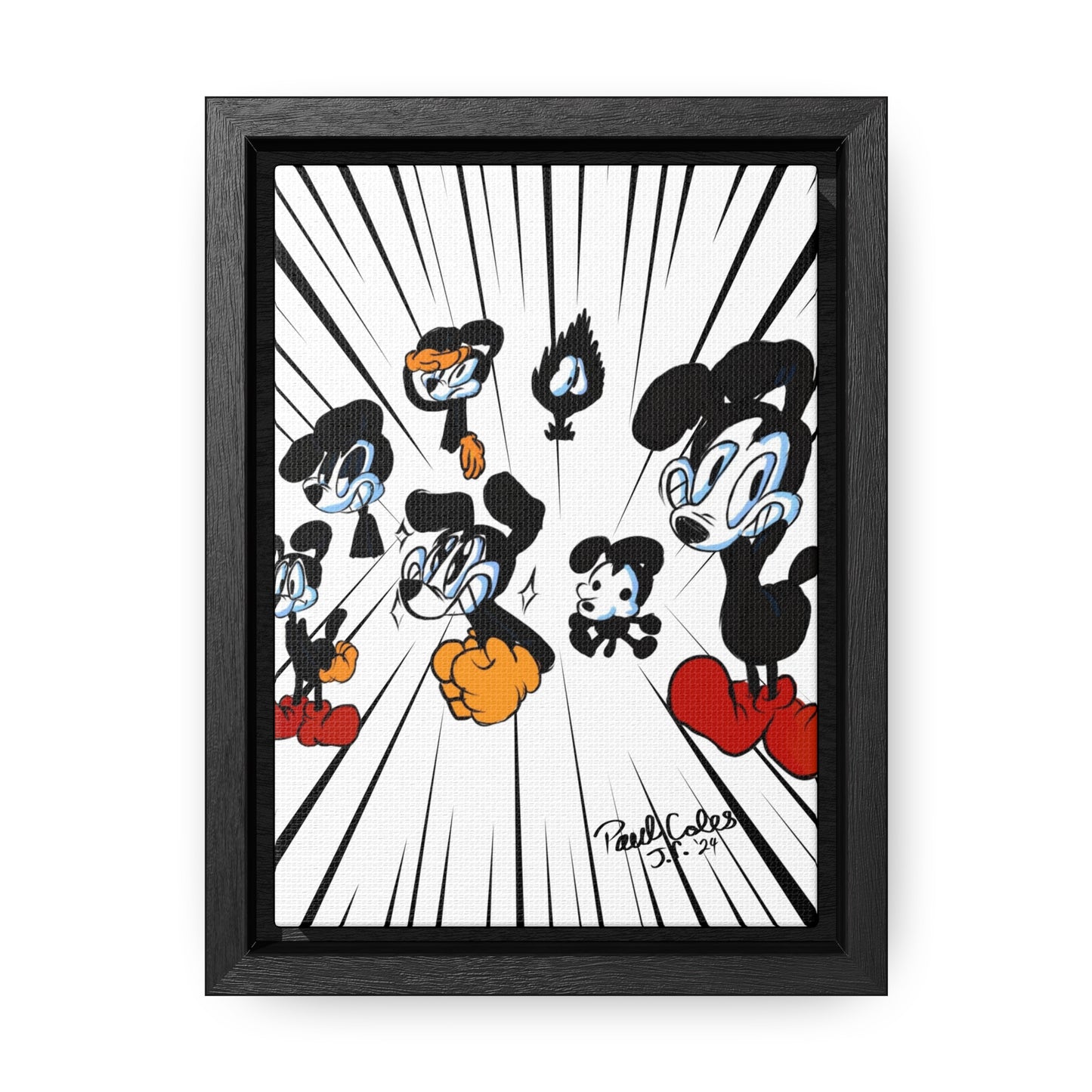 Puppy Love (Rubberhose) Gallery Canvas Wraps, Vertical Frame