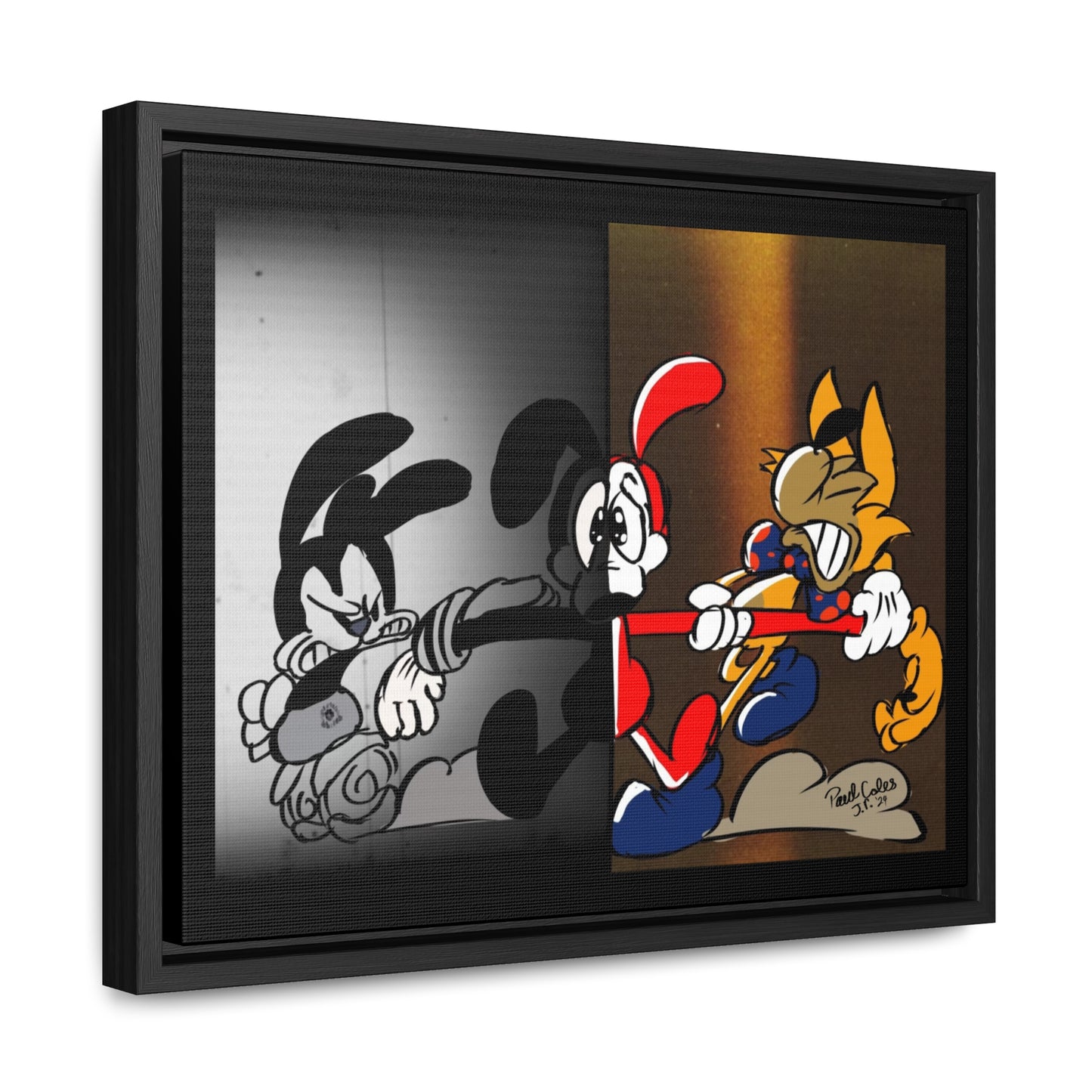 Pick a Side! (Between 2 Worlds) Gallery Canvas Wraps, Horizontal Frame