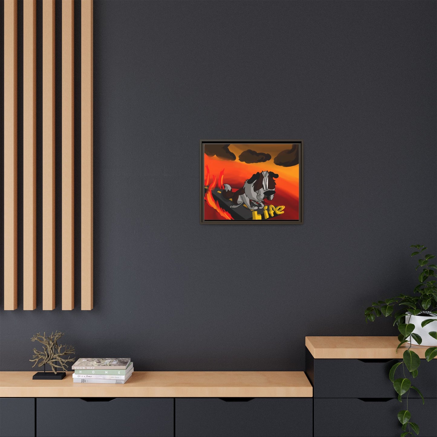 Life Matte Framed Canvas — Colorful 'Life' Pop Art Wall Decor