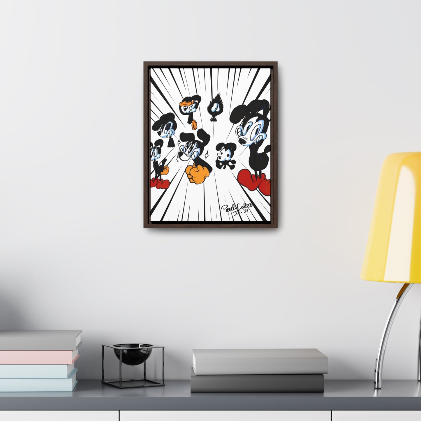 Puppy Love (Rubberhose) Gallery Canvas Wraps, Vertical Frame