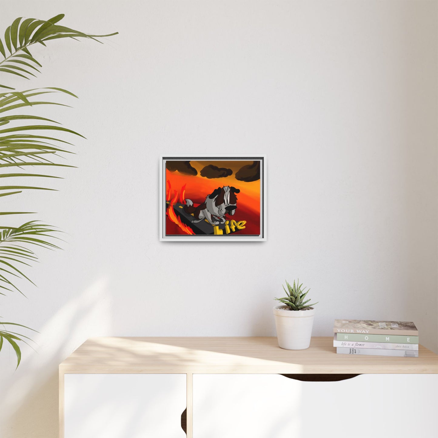 Life Matte Framed Canvas — Colorful 'Life' Pop Art Wall Decor