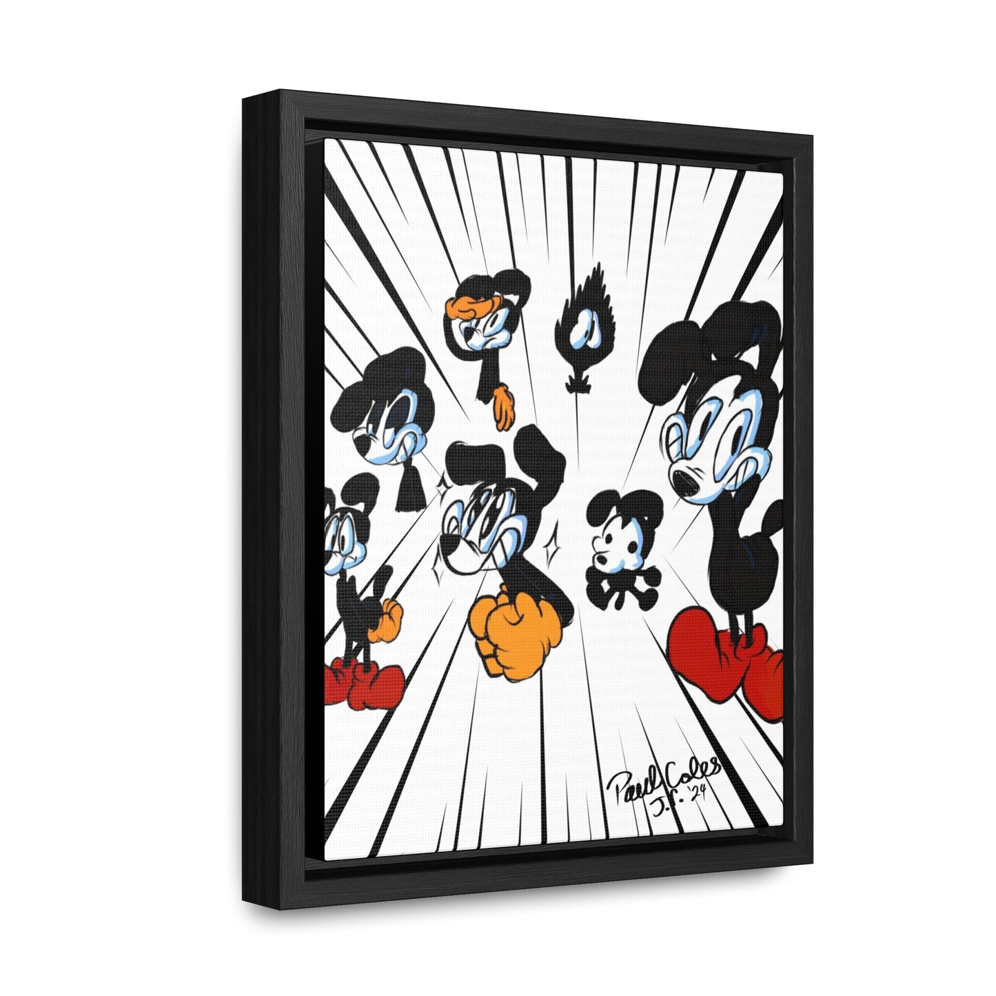 Puppy Love (Rubberhose) Gallery Canvas Wraps, Vertical Frame