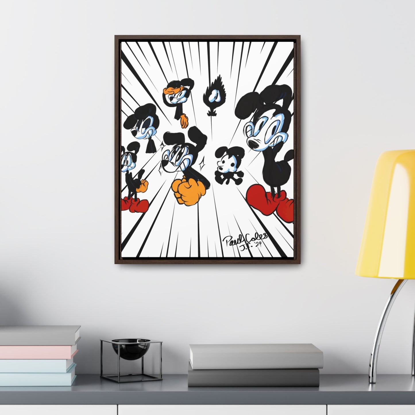 Puppy Love (Rubberhose) Gallery Canvas Wraps, Vertical Frame