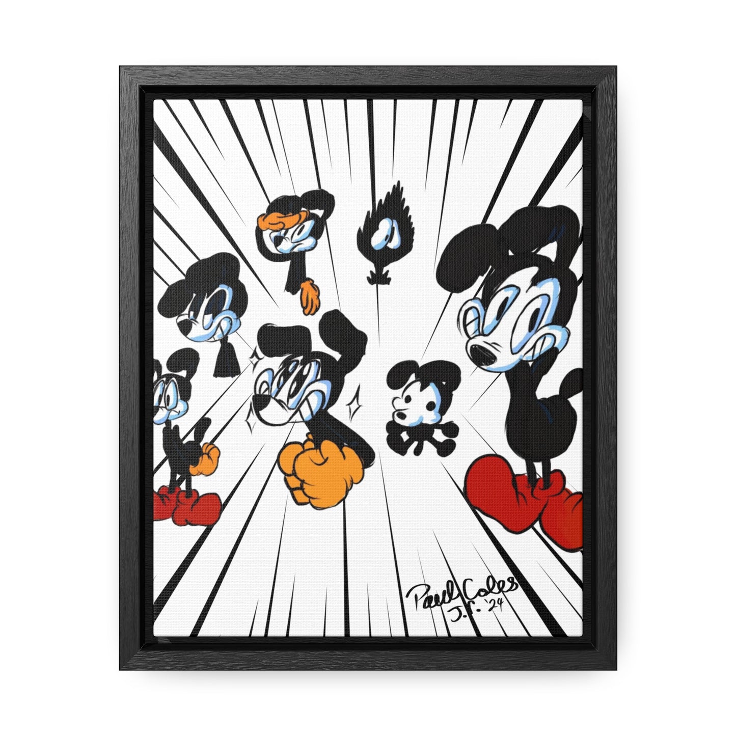 Puppy Love (Rubberhose) Gallery Canvas Wraps, Vertical Frame