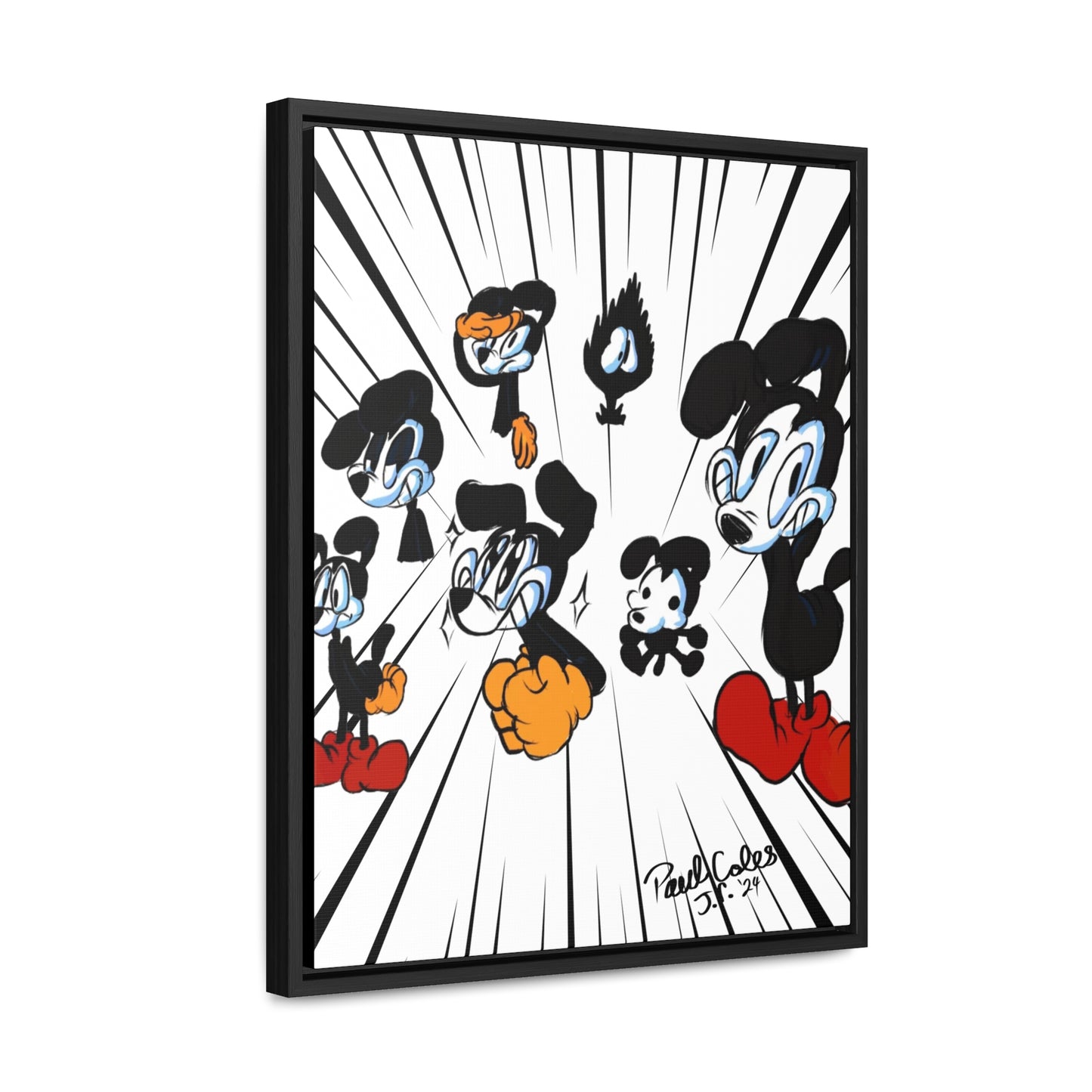 Puppy Love (Rubberhose) Gallery Canvas Wraps, Vertical Frame