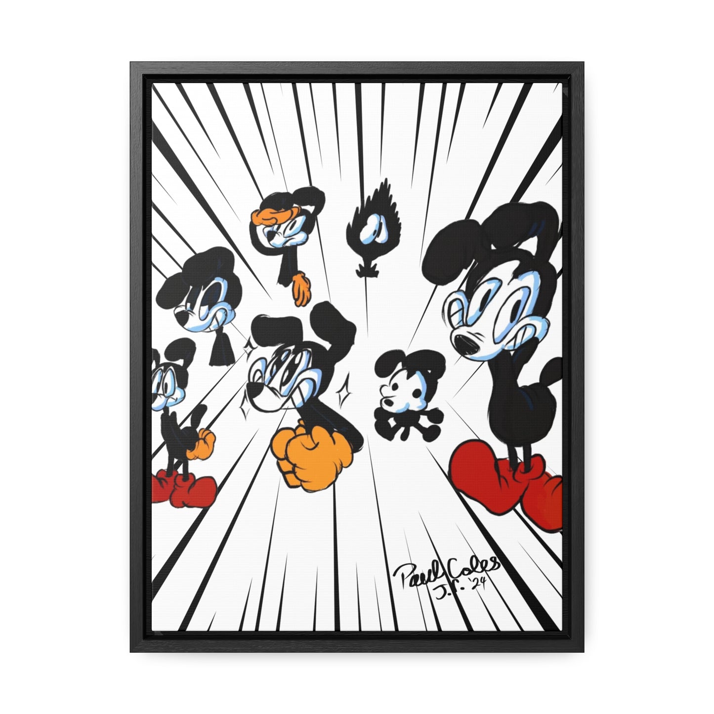 Puppy Love (Rubberhose) Gallery Canvas Wraps, Vertical Frame