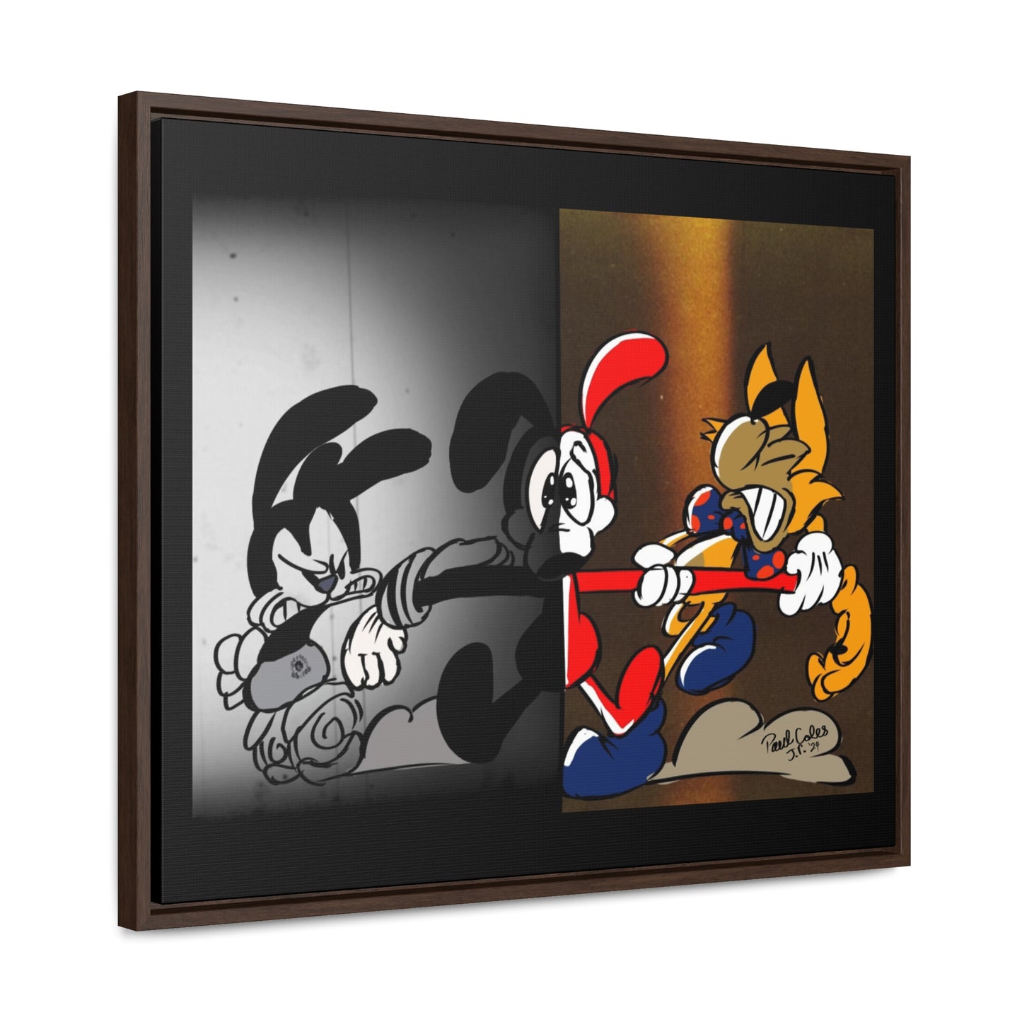 Pick a Side! (Between 2 Worlds) Gallery Canvas Wraps, Horizontal Frame