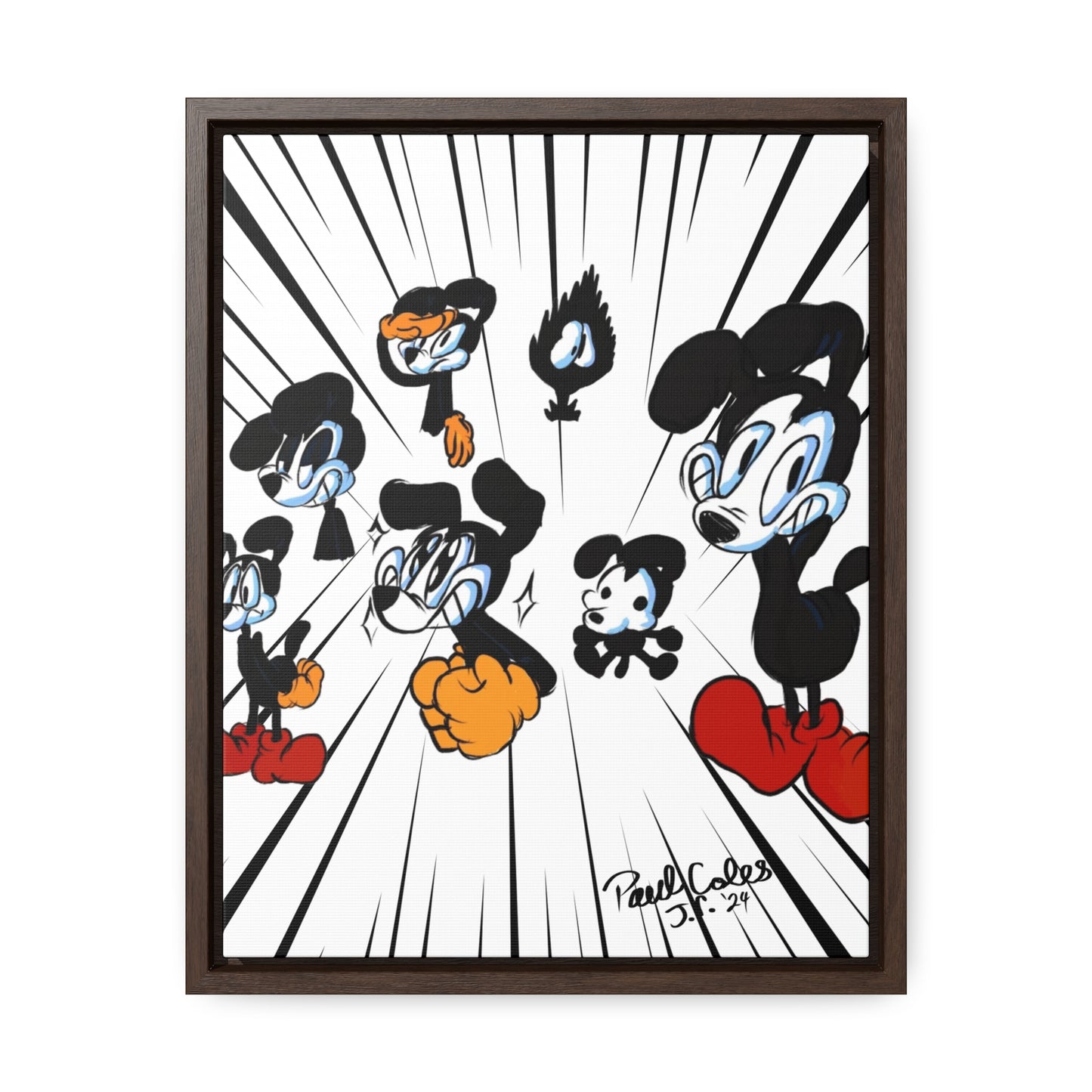 Puppy Love (Rubberhose) Gallery Canvas Wraps, Vertical Frame